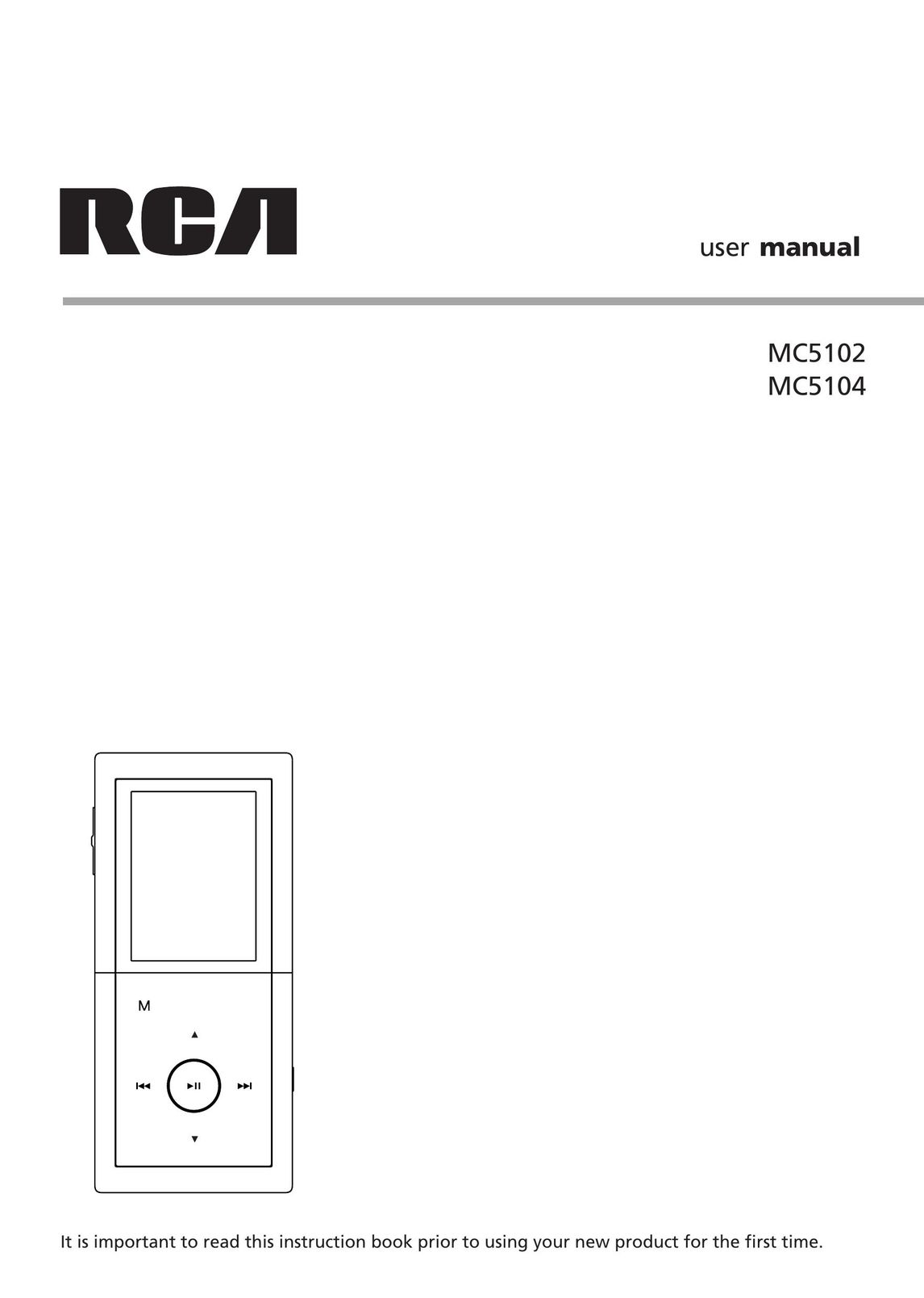 RCA MC5104 Car Stereo System User Manual