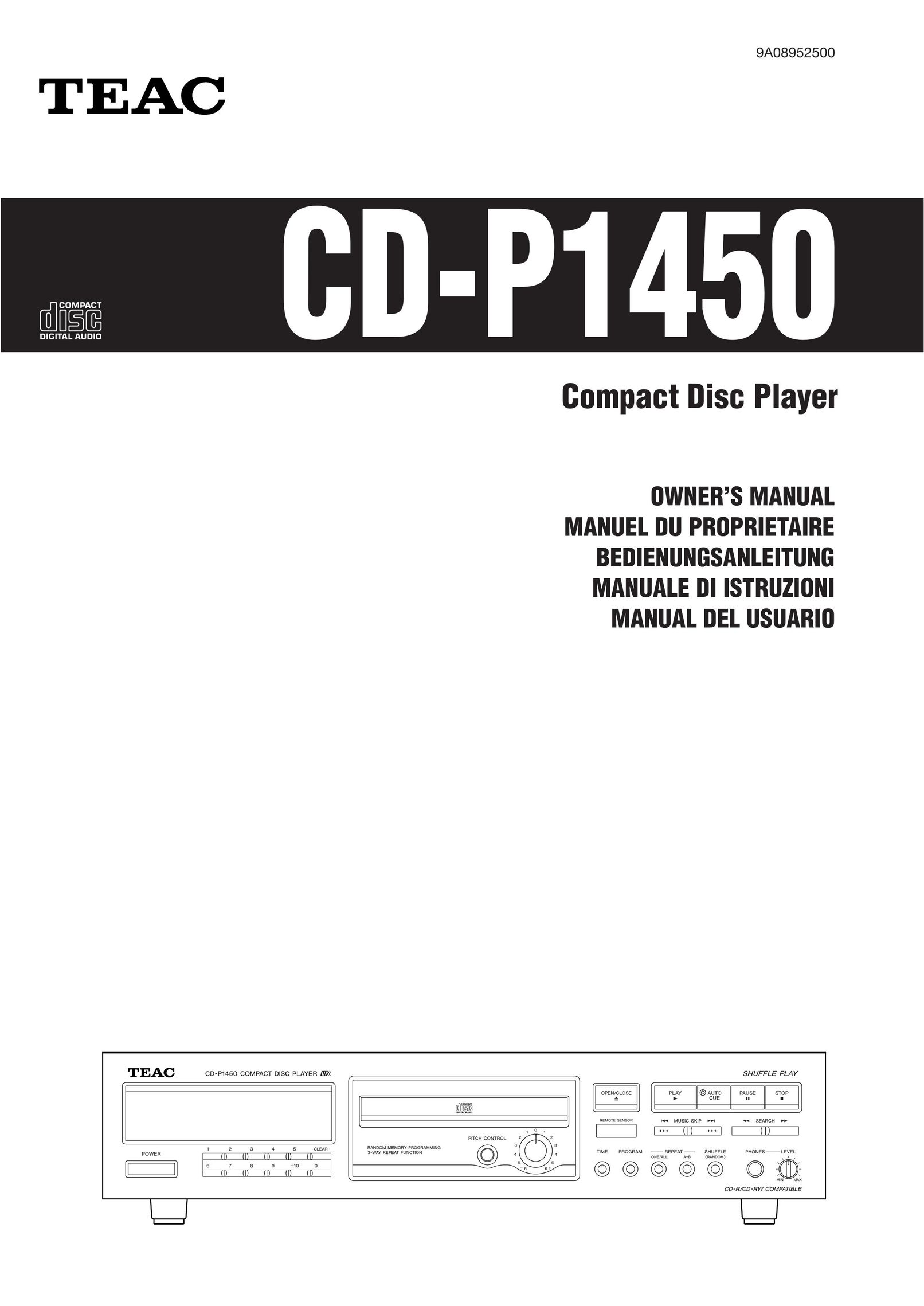 Teac CD-P140 Car Stereo System User Manual