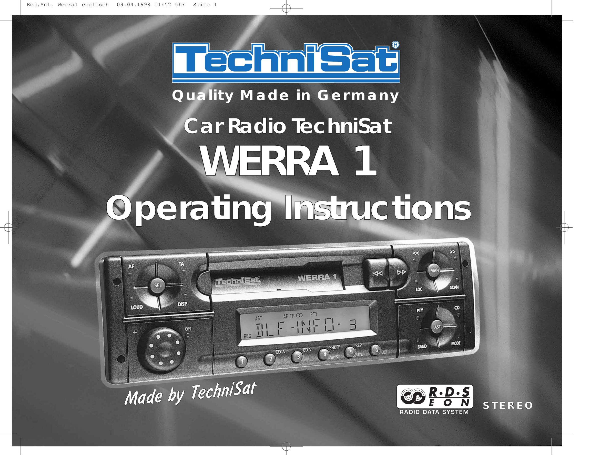 TechniSat Car Radio Car Stereo System User Manual