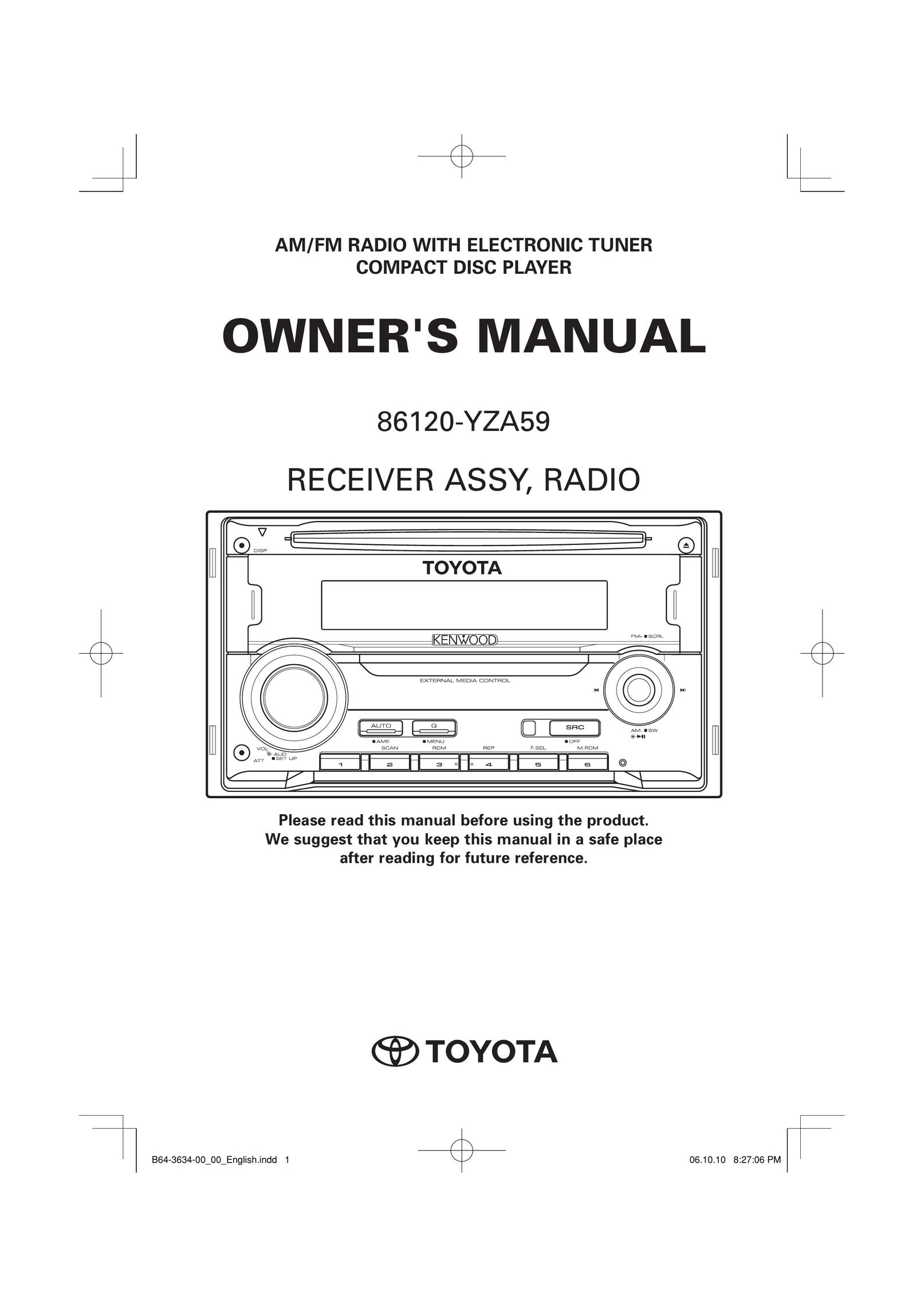 Toyota 86120-YZA59 Car Stereo System User Manual