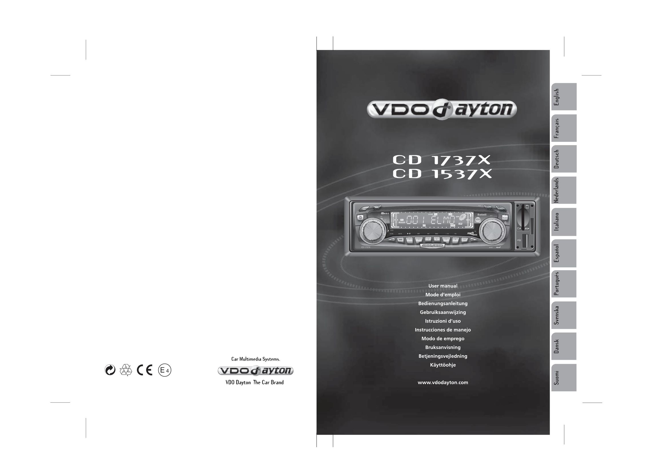 VDO Dayton CD 1737x Car Stereo System User Manual