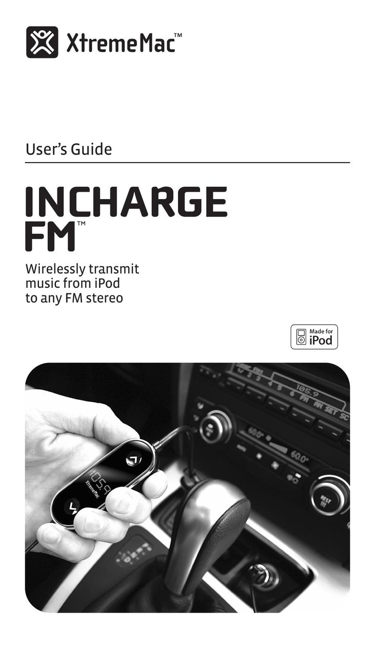 XtremeMac Incharge FM Car Stereo System User Manual