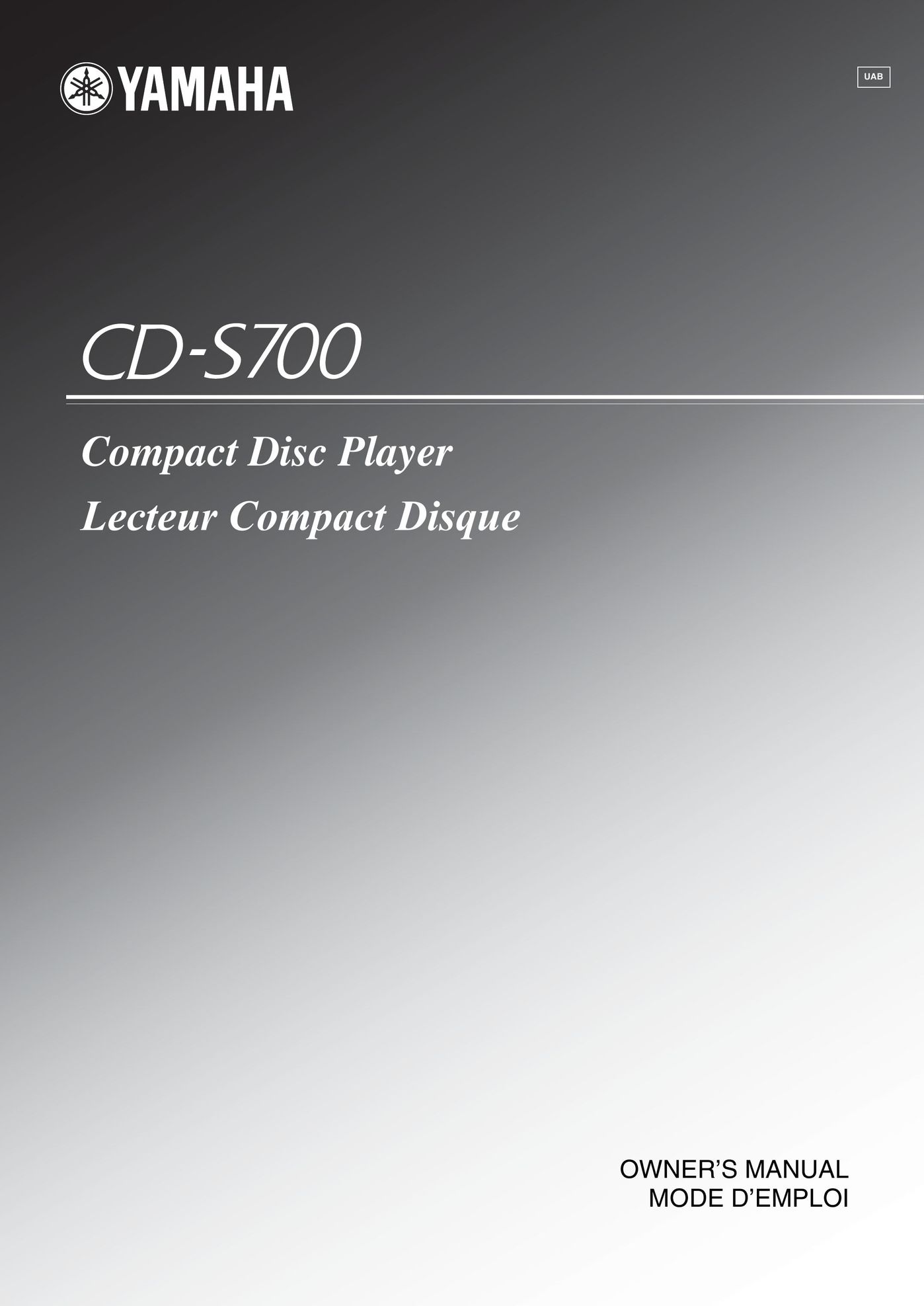 Yamaha CD-S700 Car Stereo System User Manual