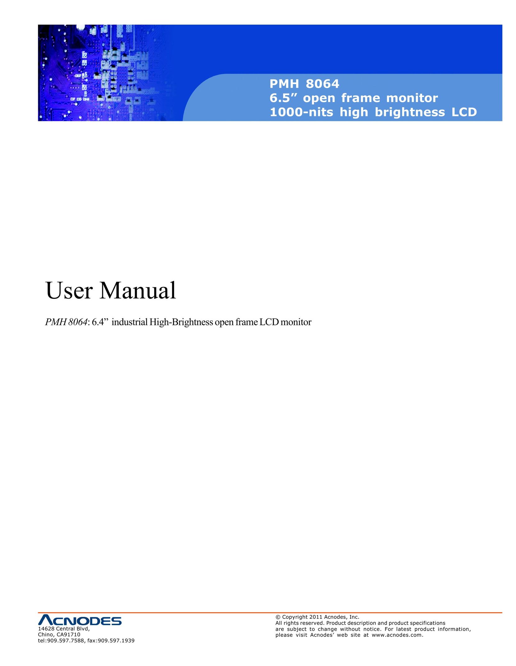 Acnodes PMH 8064 Car Video System User Manual