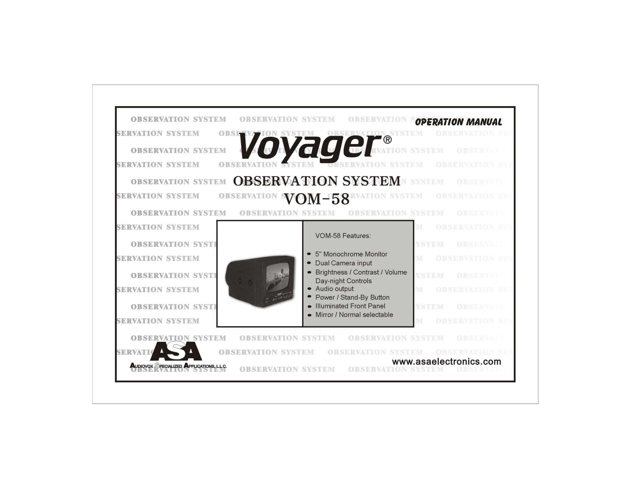 ASA Electronics VOM-58 Car Video System User Manual