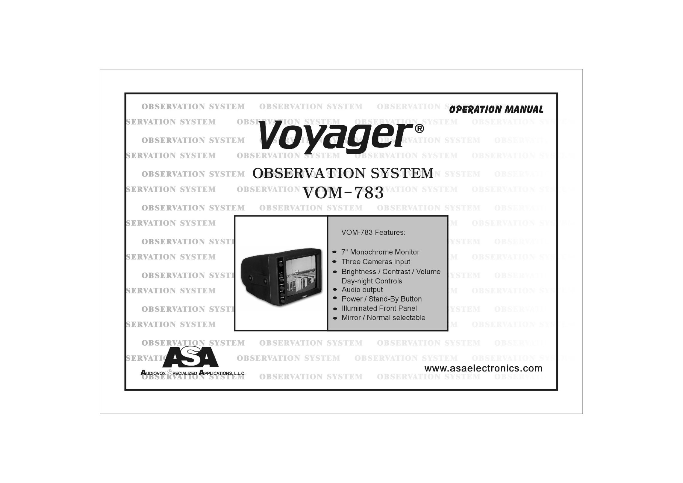 ASA Electronics VOM-783 Car Video System User Manual