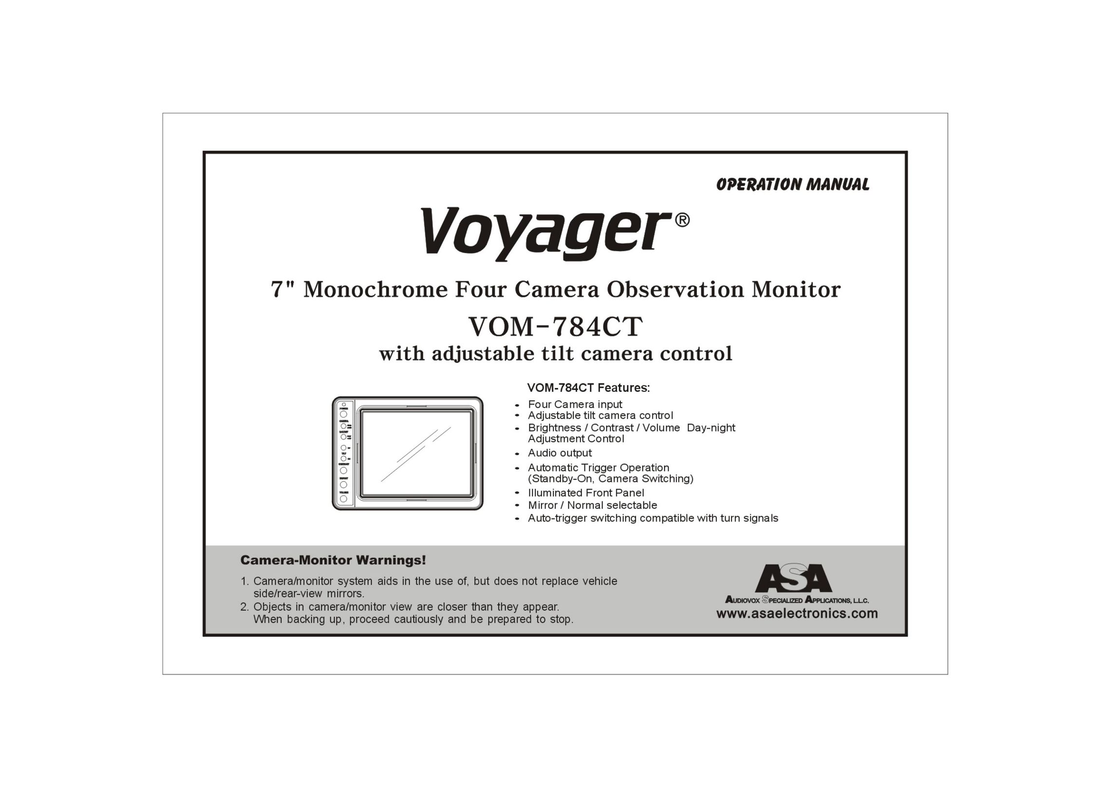 ASA Electronics VOM-784CT Car Video System User Manual