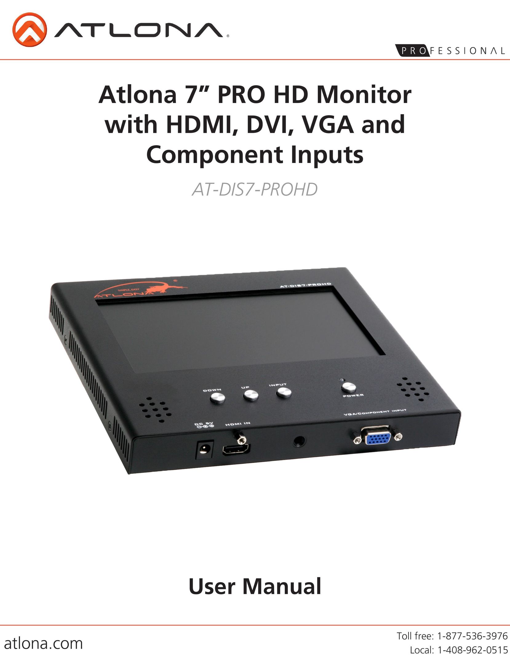 Atlona AT-DIS7-PROHD Car Video System User Manual