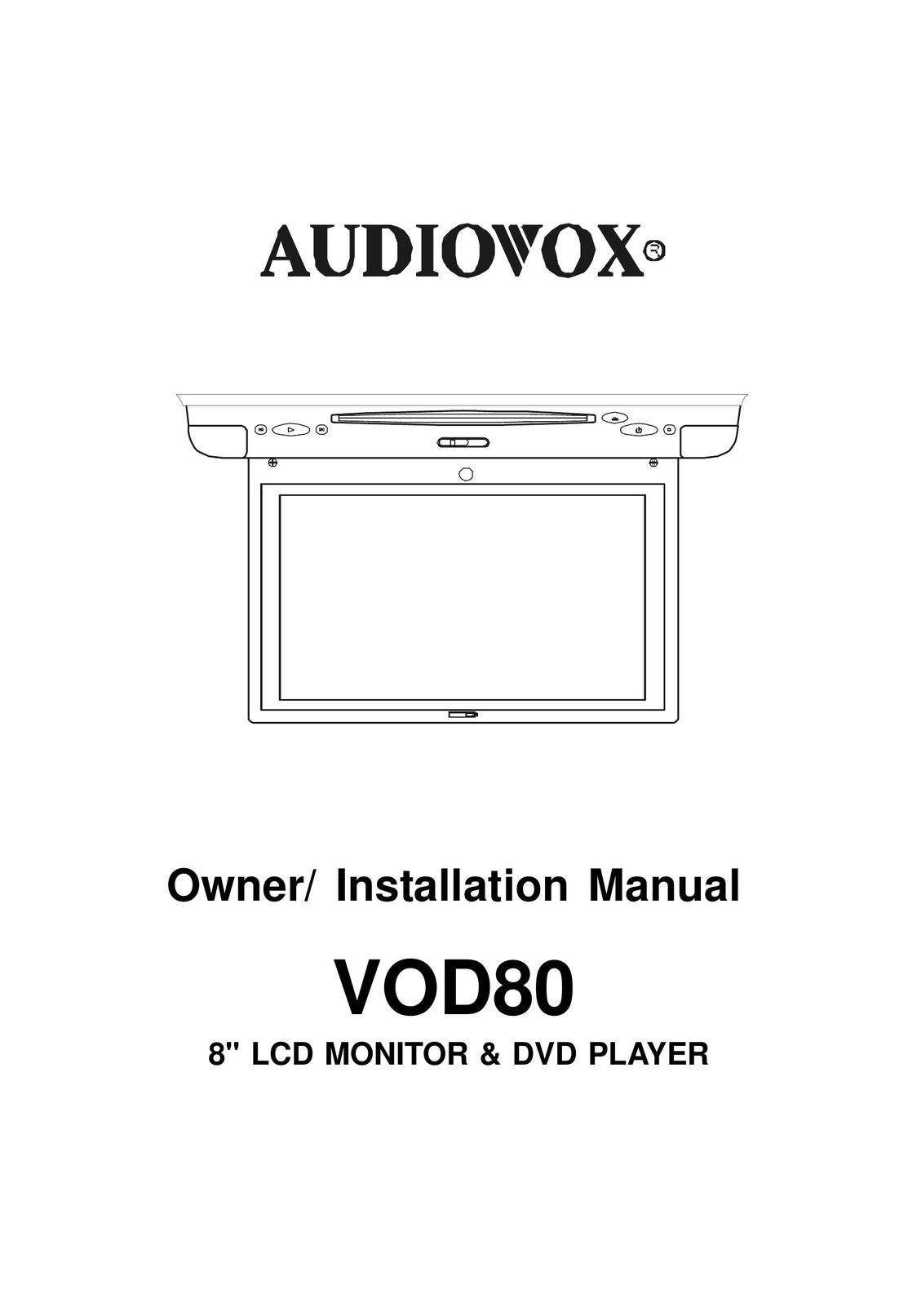 Audiovox 128-5495E Car Video System User Manual