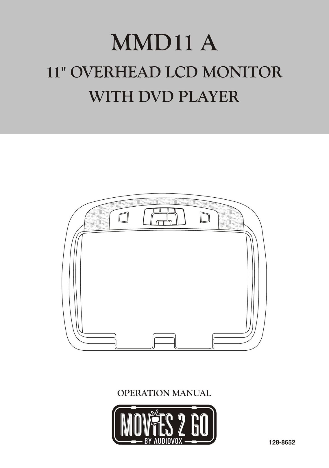 Audiovox 128-8652 Car Video System User Manual