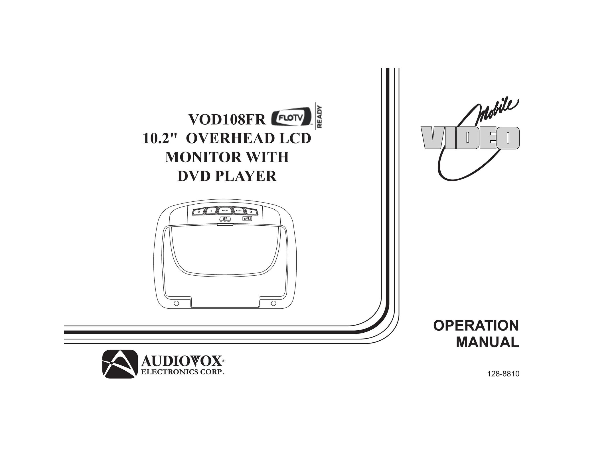 Audiovox 128-8810 Car Video System User Manual