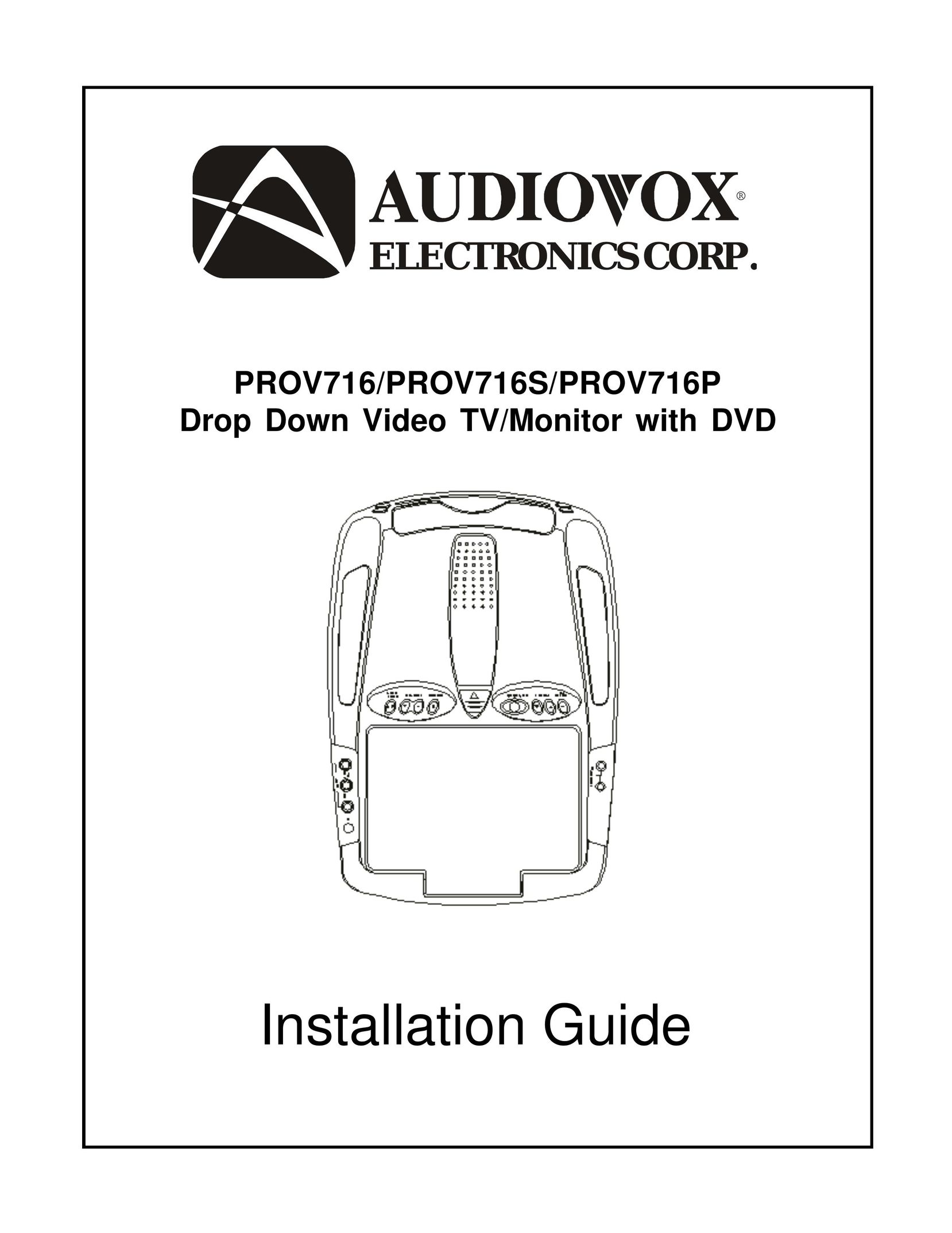 Audiovox Drop Down Video TV/Monitor with DVD Car Video System User Manual