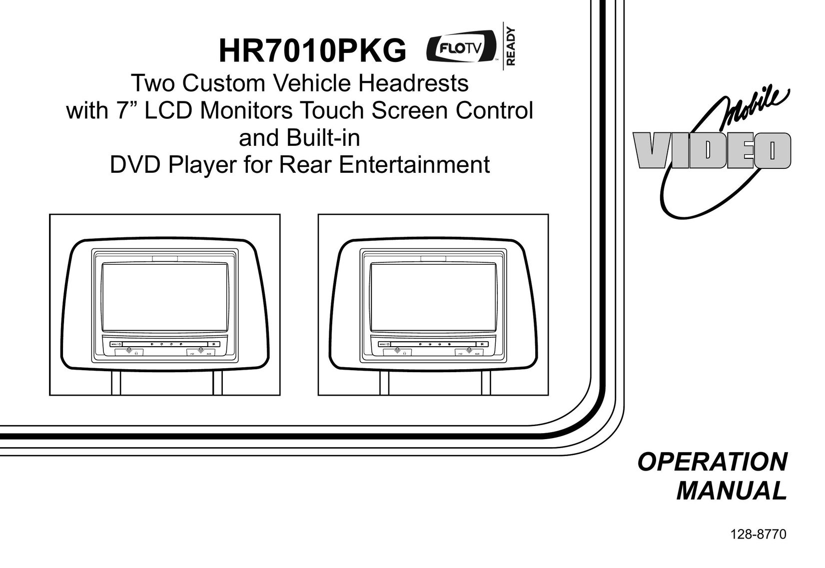 Audiovox HR7010PKG Car Video System User Manual