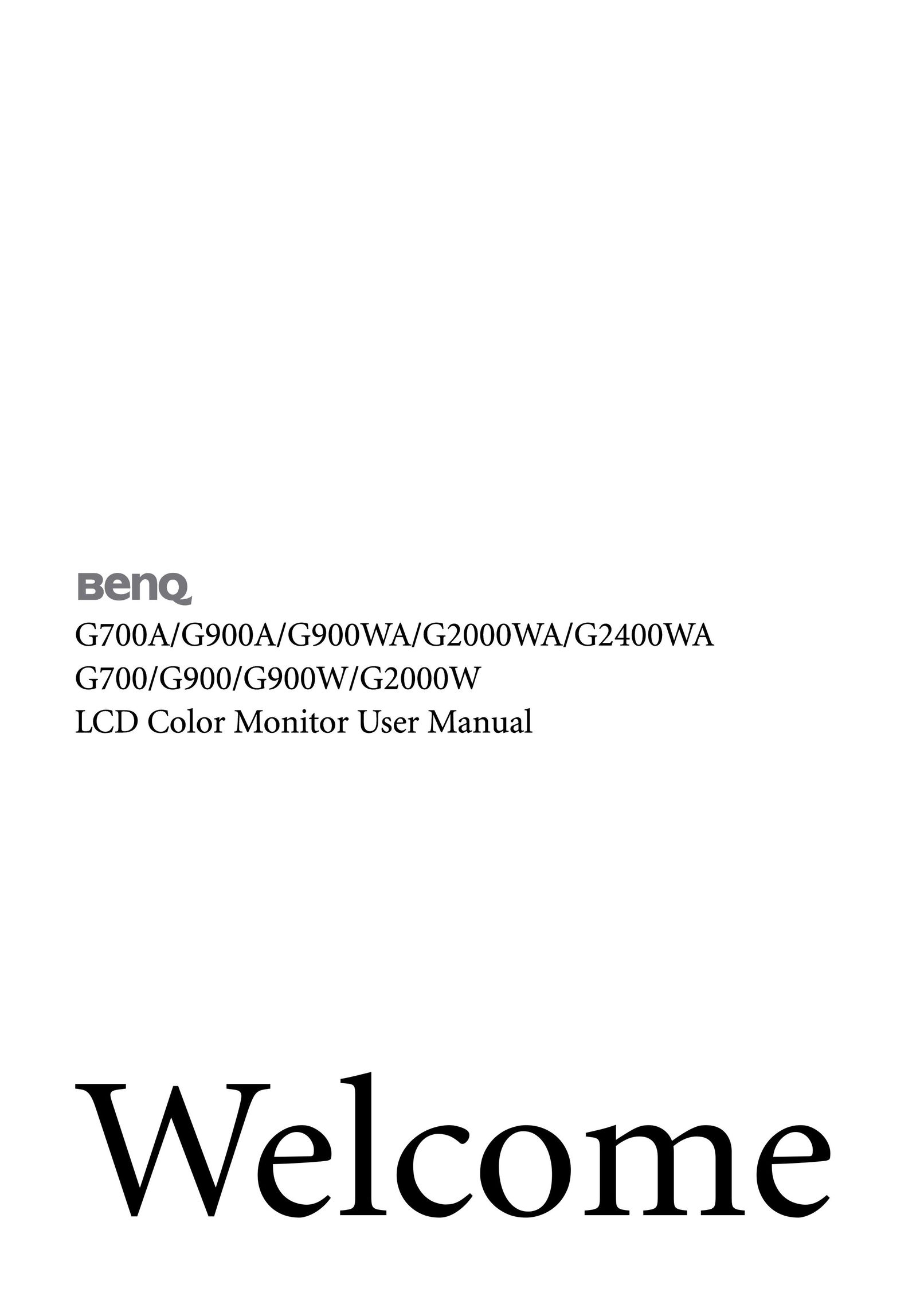 BenQ G2000WA Car Video System User Manual