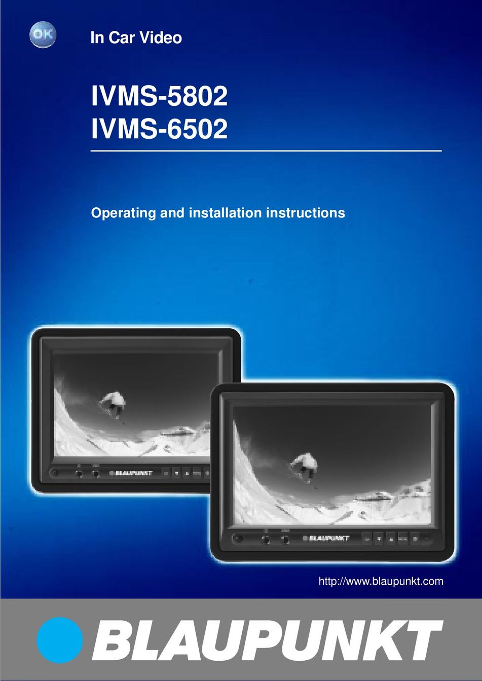 Blaupunkt IVMS-5802 Car Video System User Manual