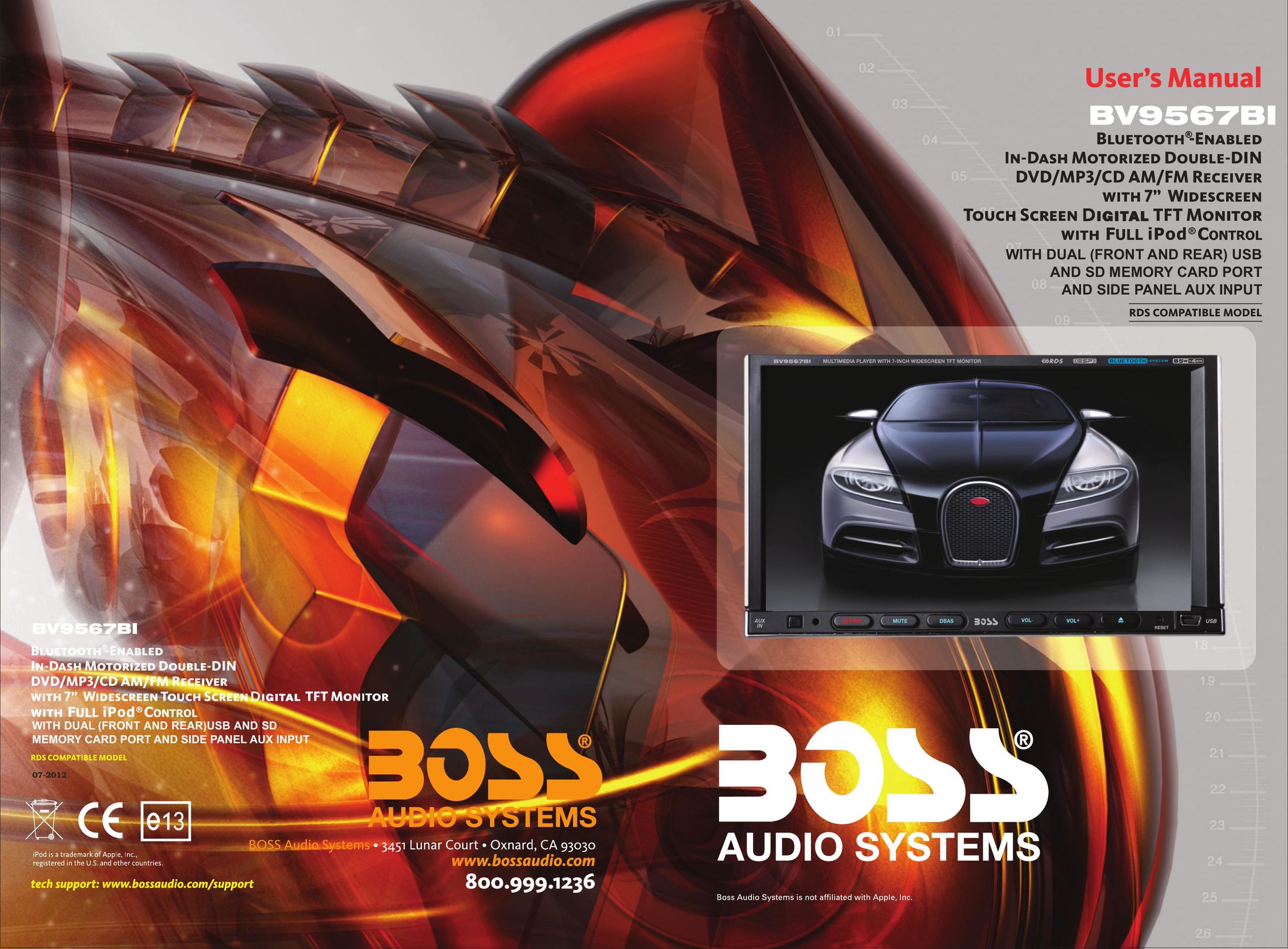 Boss Audio Systems BV9567BI Car Video System User Manual