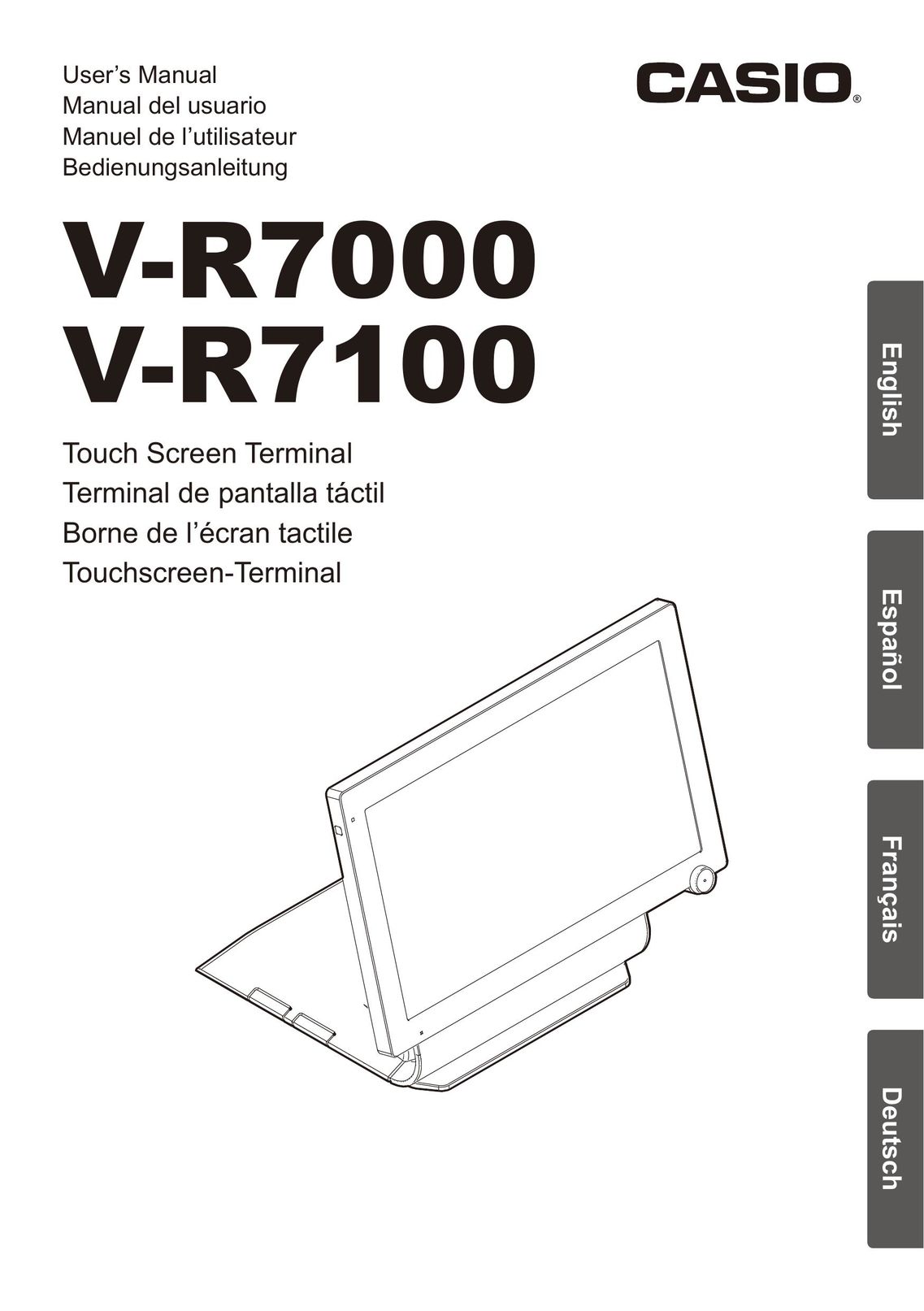 Casio V-R7100 Car Video System User Manual