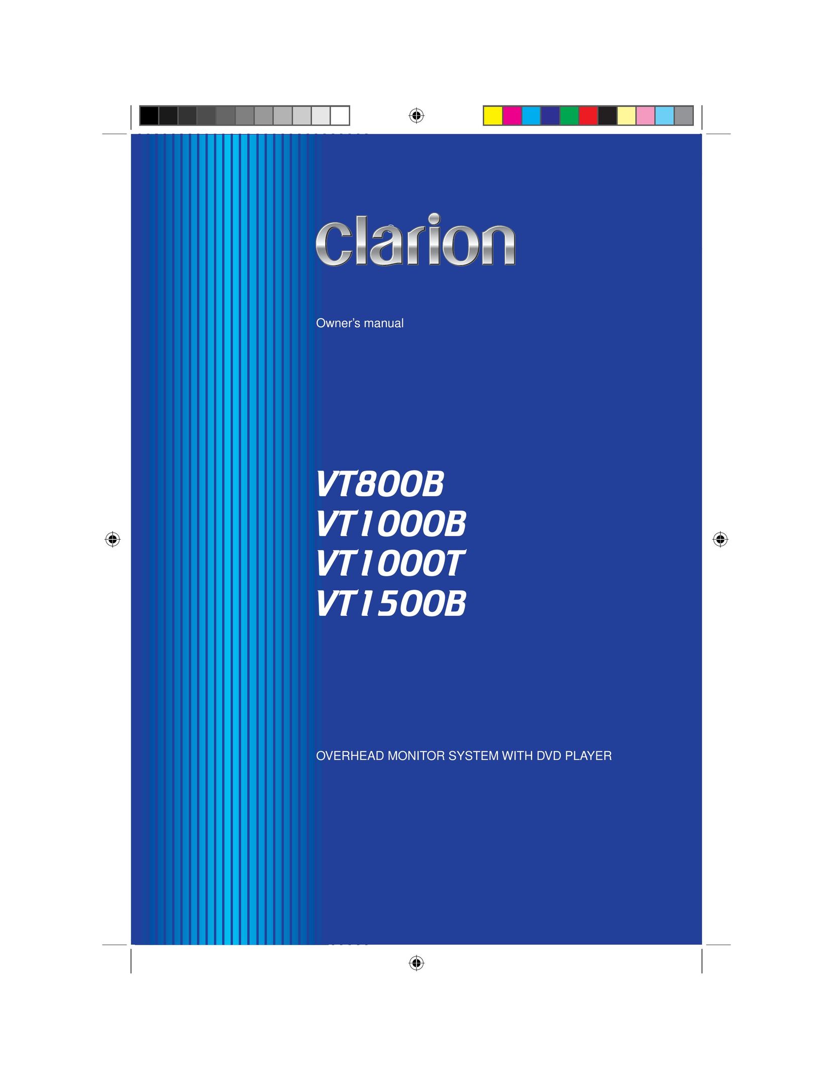 Clarion VT1500B Car Video System User Manual