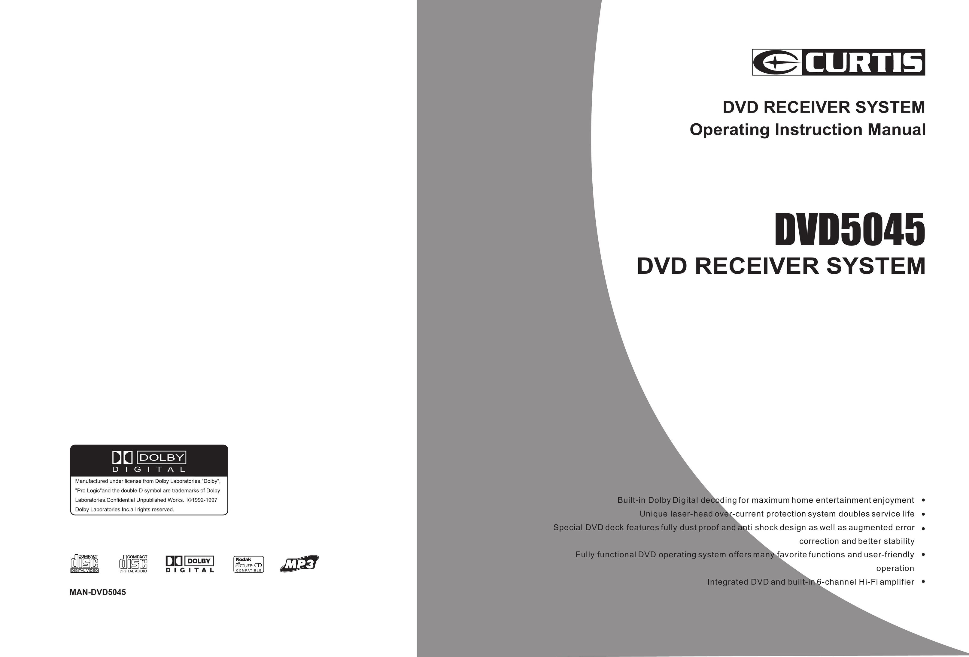 Curtis DVD5045 Car Video System User Manual
