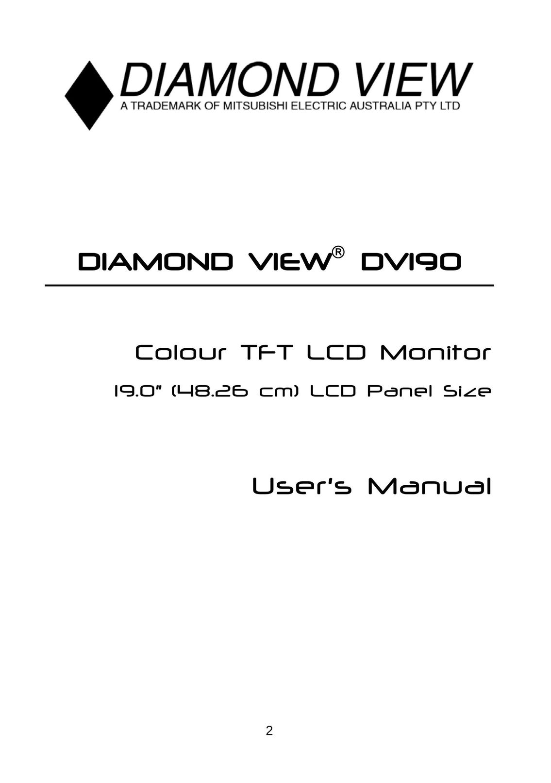 Diamond DV190 Car Video System User Manual