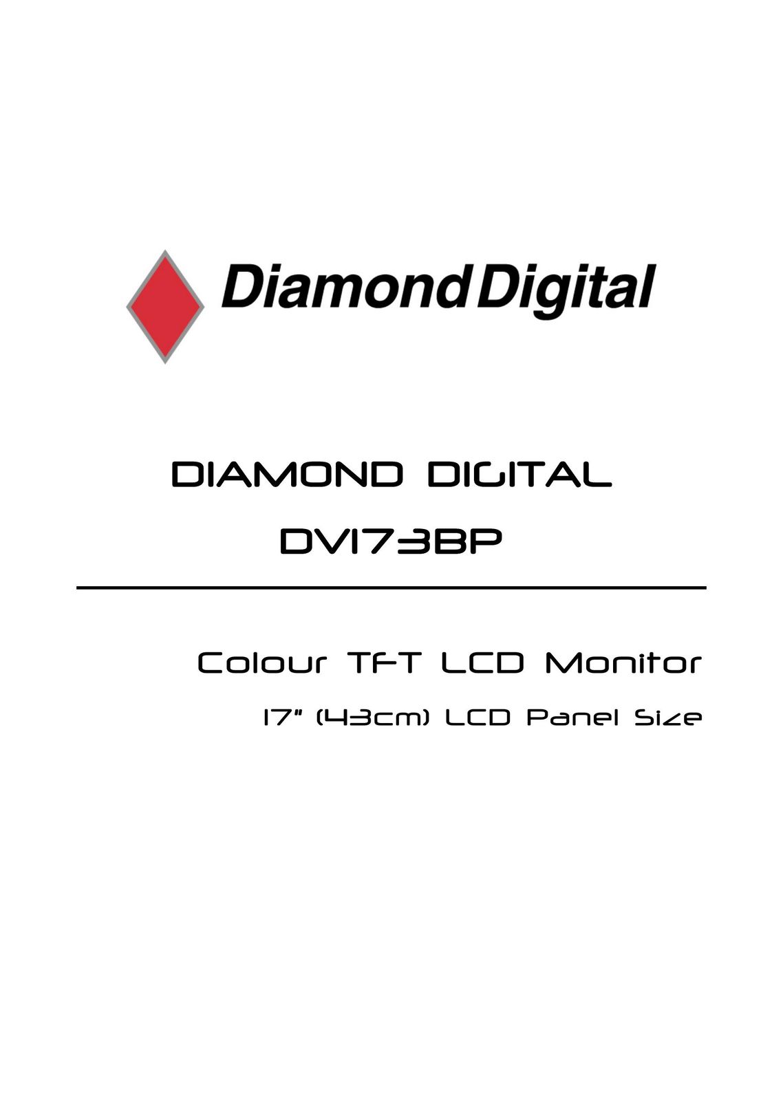 Diamond Systems DV173BP Car Video System User Manual
