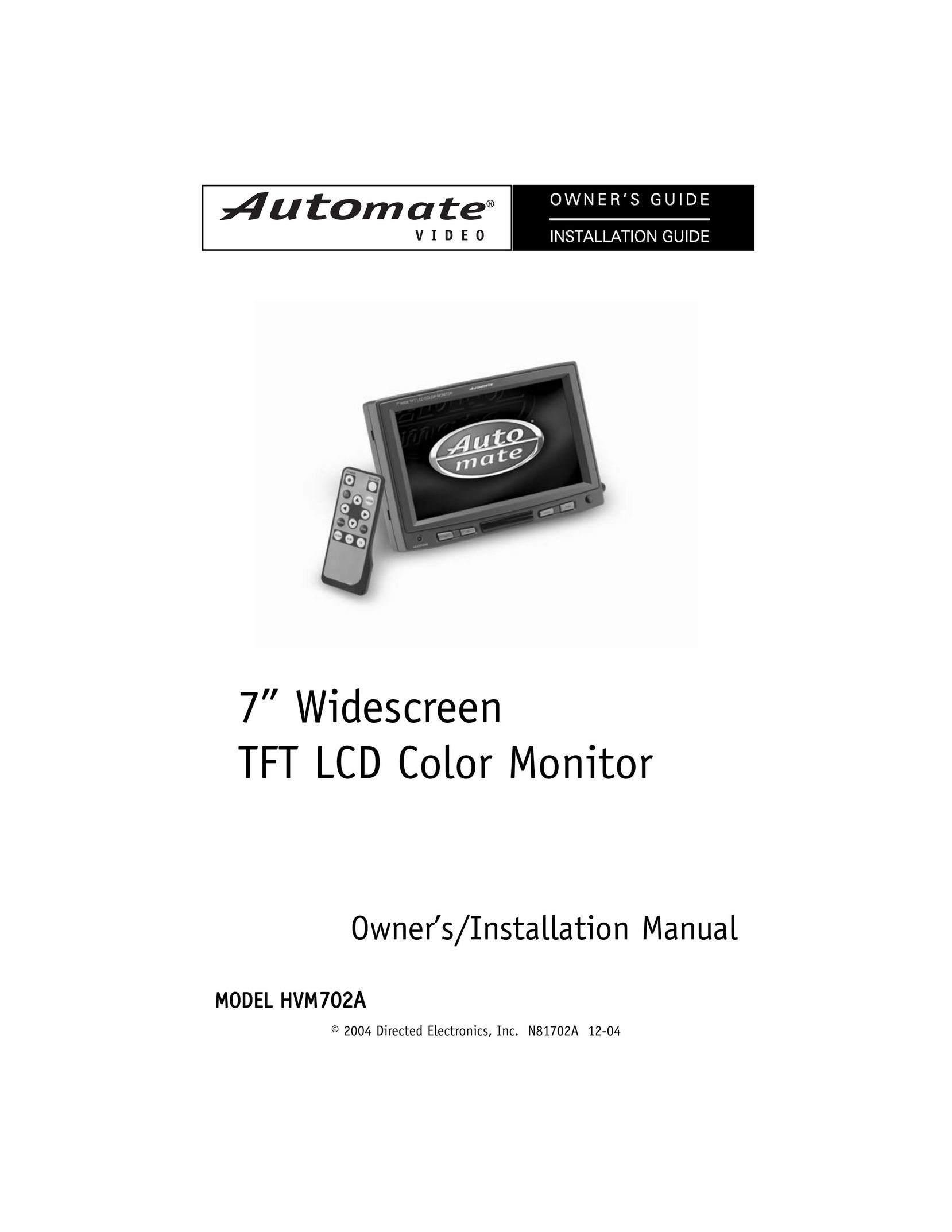 Directed Electronics HVM702A Car Video System User Manual