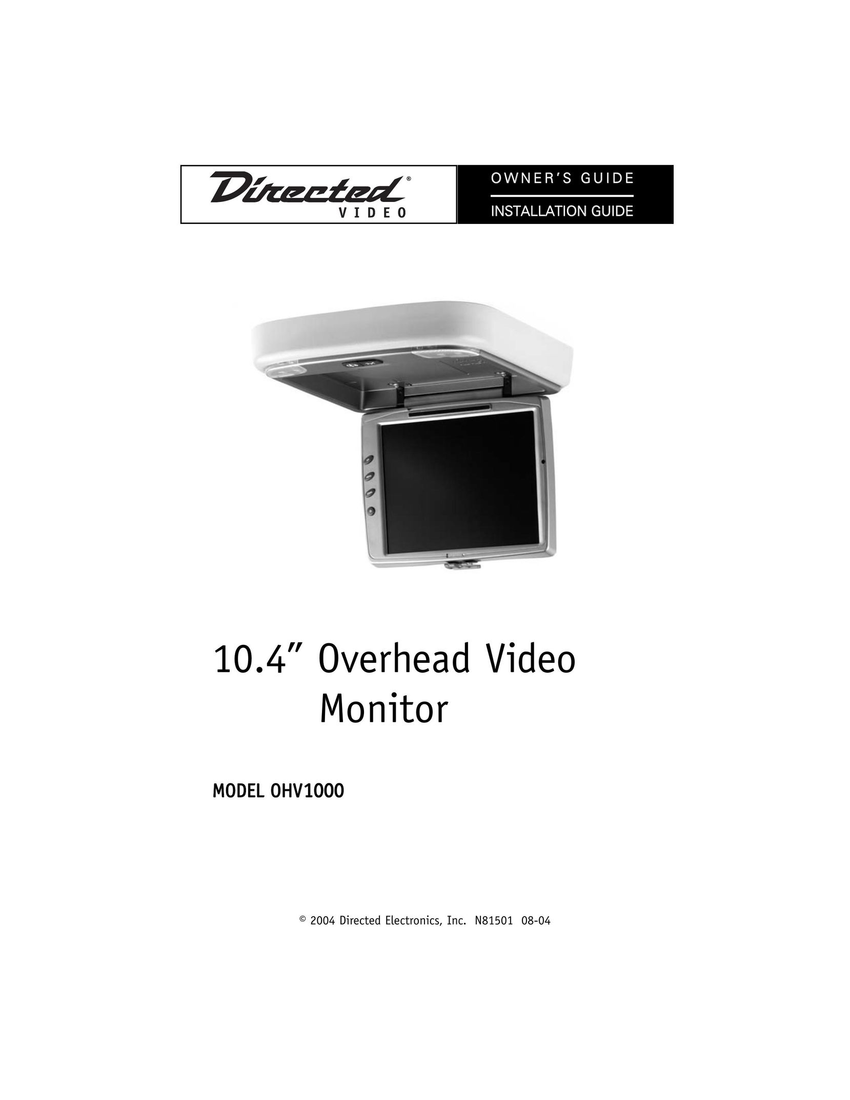 Directed Electronics OHV 1000 Car Video System User Manual