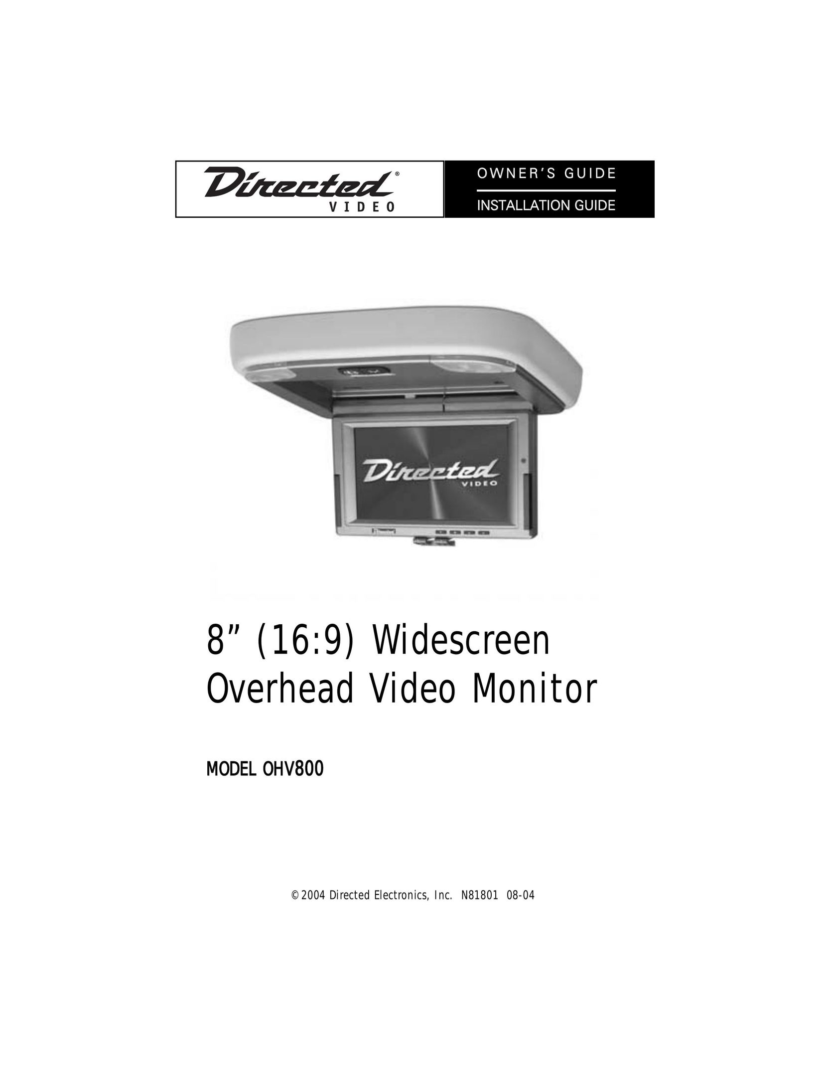 Directed Electronics OHV800 Car Video System User Manual