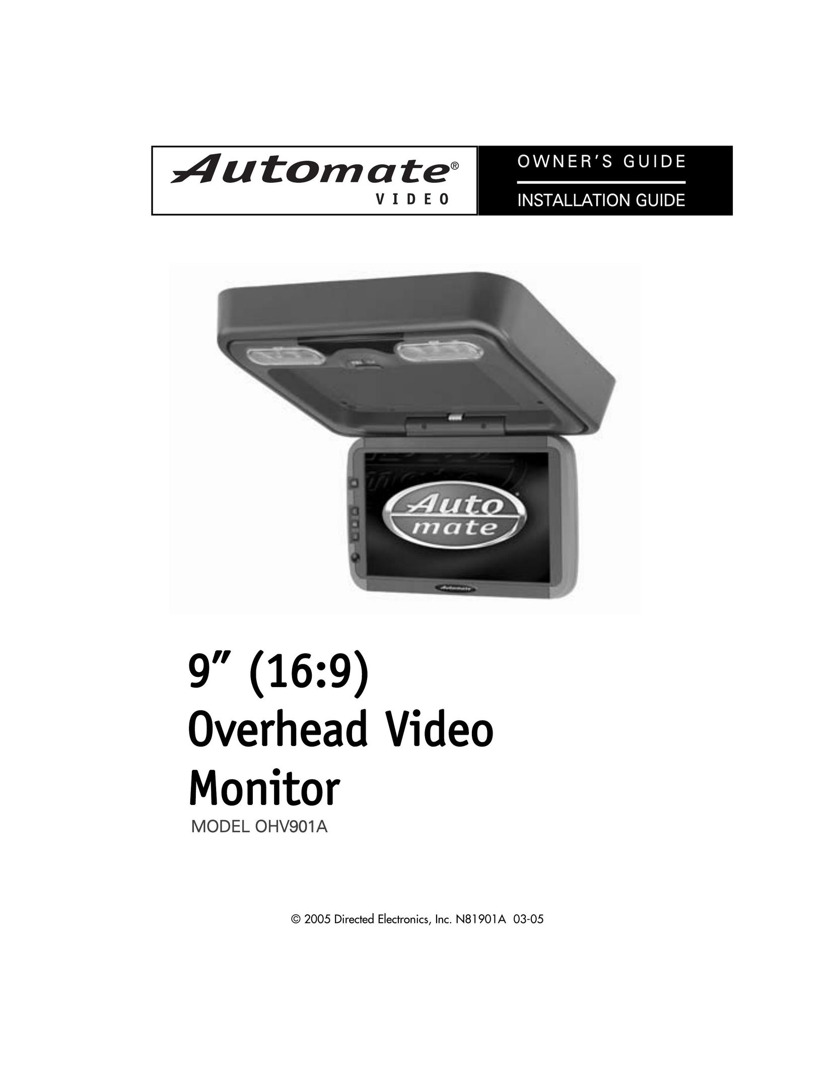 Directed Electronics OHV901A Car Video System User Manual