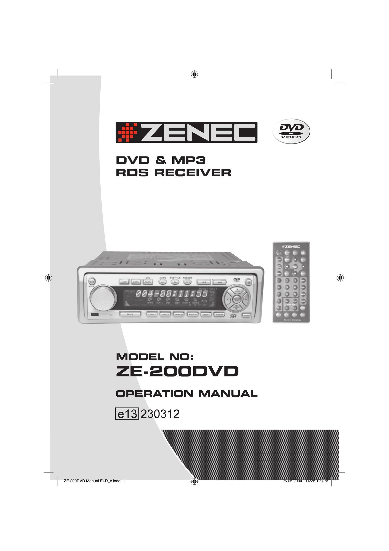 Dolby Laboratories ZE-200DVD Car Video System User Manual