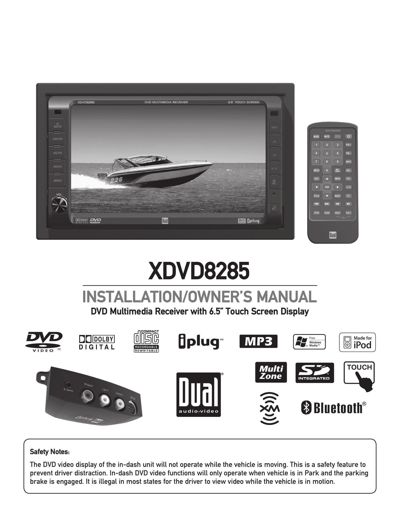 Dual XDVD8285 Portable DVD Player User Manual
