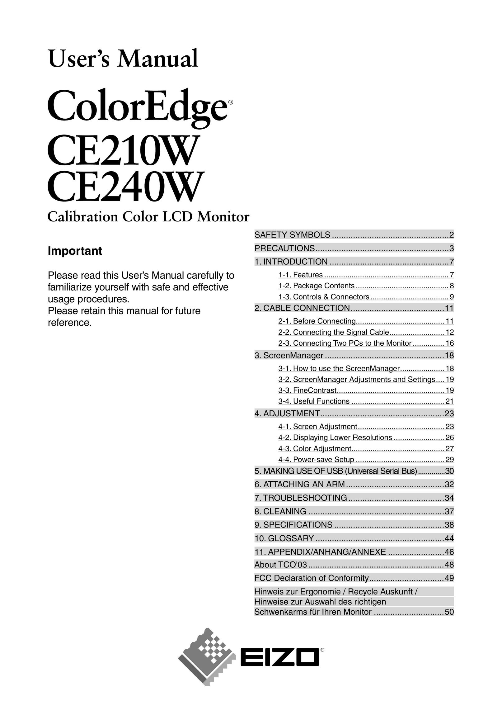 Eizo CE210W Car Video System User Manual