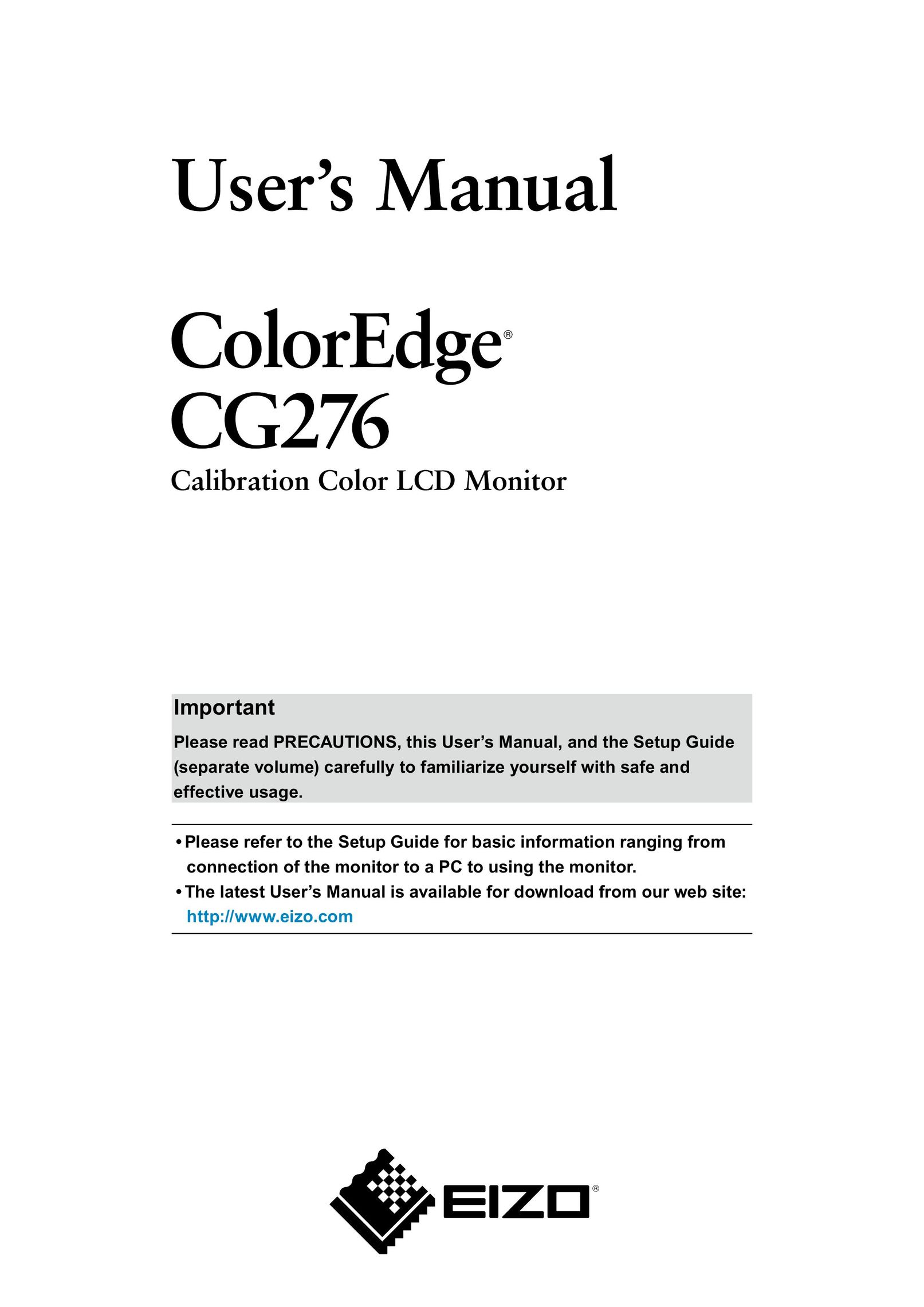 Eizo CG276 Car Video System User Manual