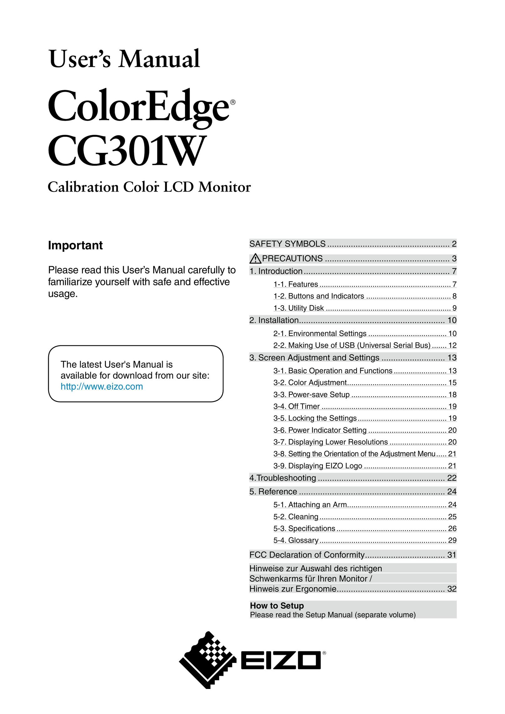 Eizo CG301W Car Video System User Manual