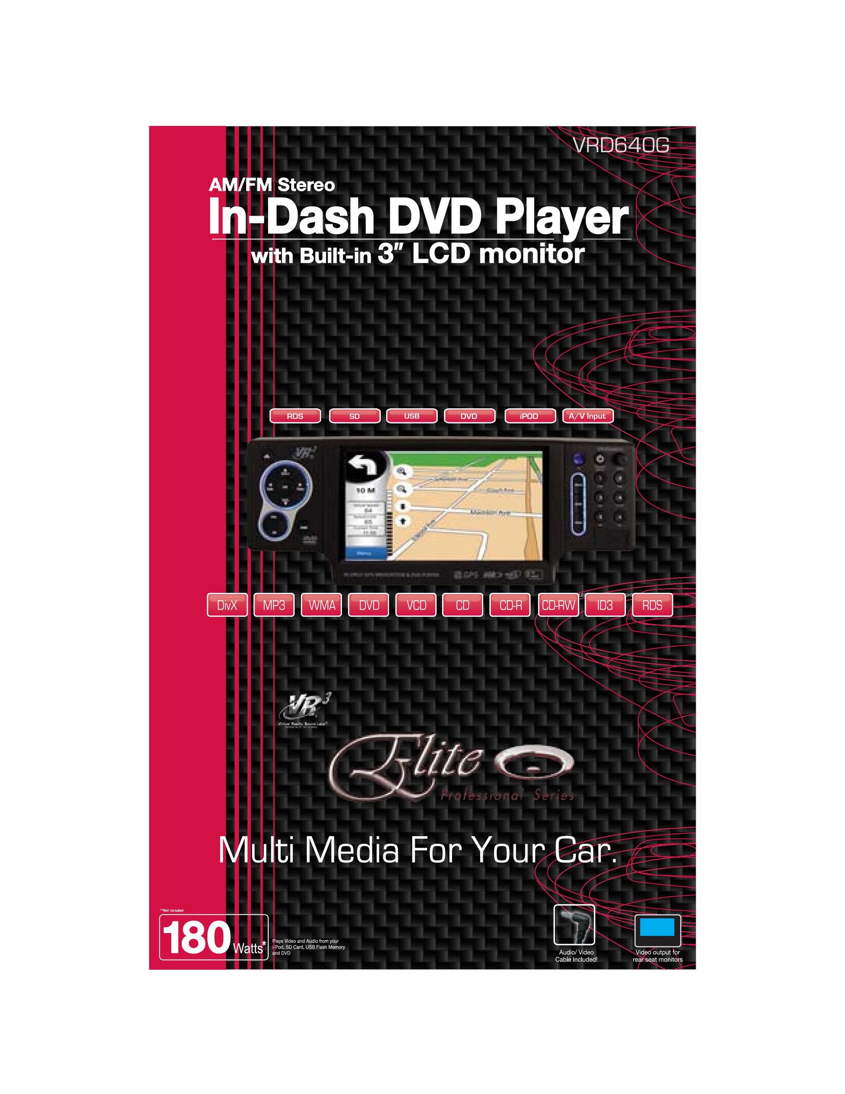 Elite VRVD640G Car Video System User Manual