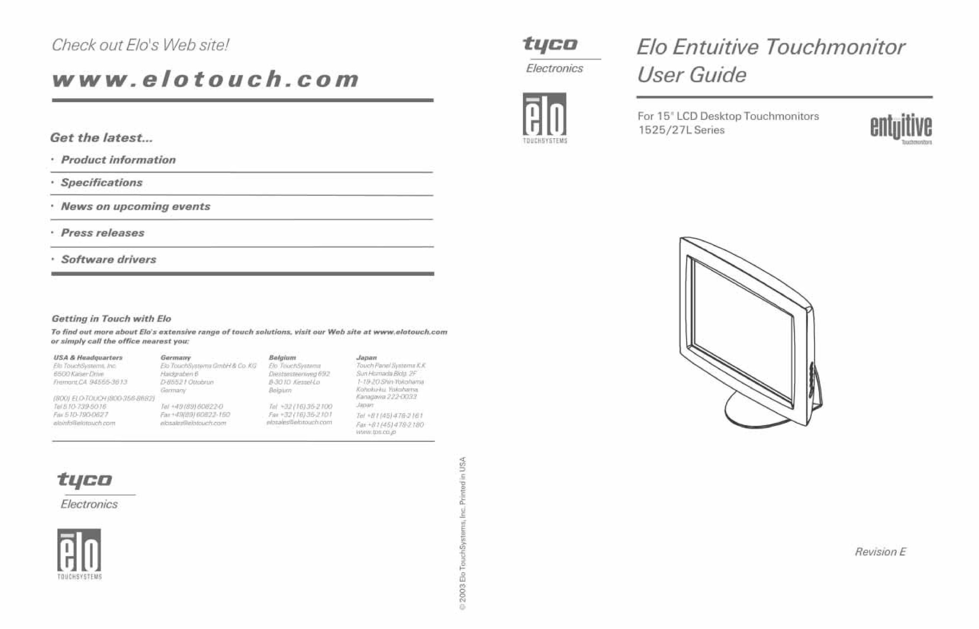 Elo TouchSystems 1525/27L Car Video System User Manual