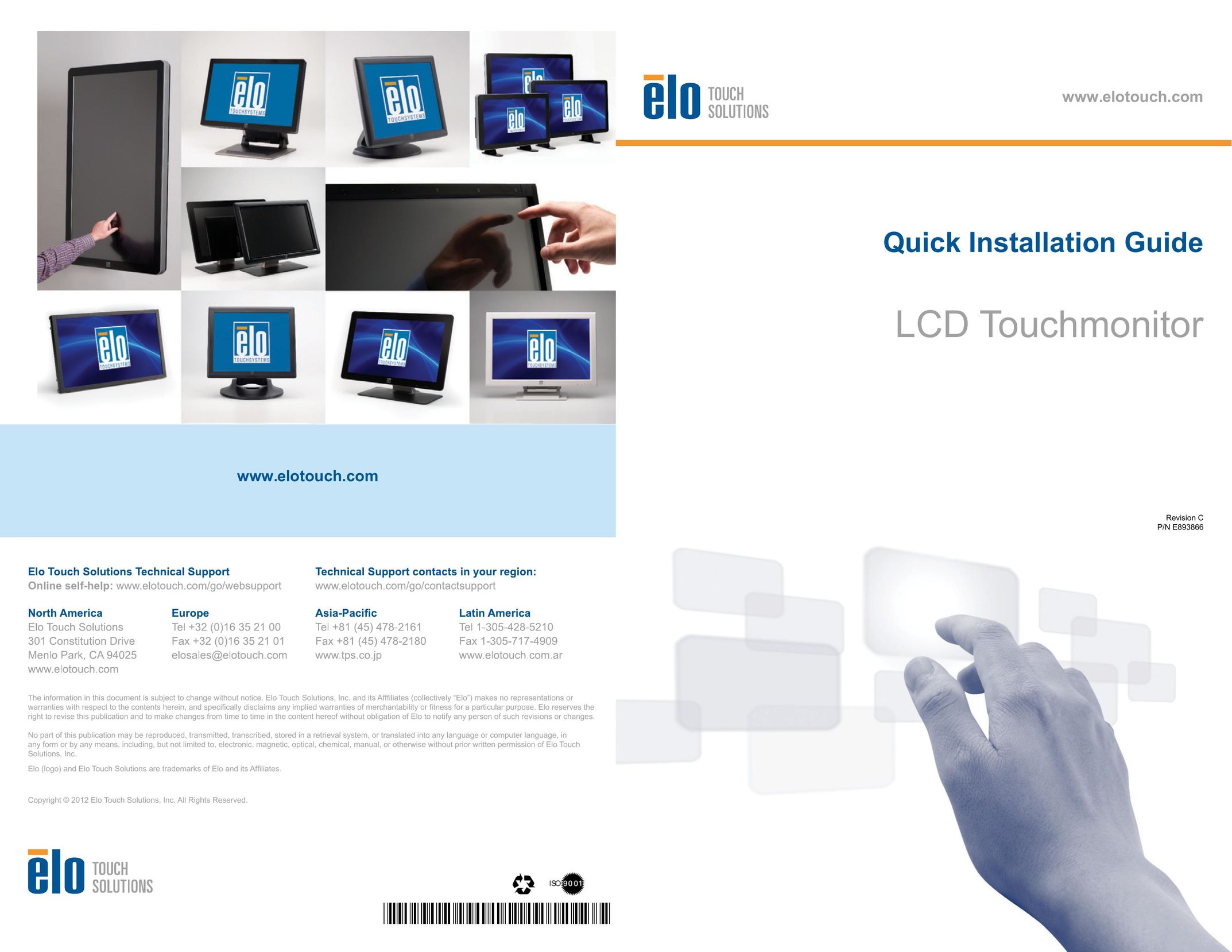 Elo TouchSystems E893866 Car Video System User Manual