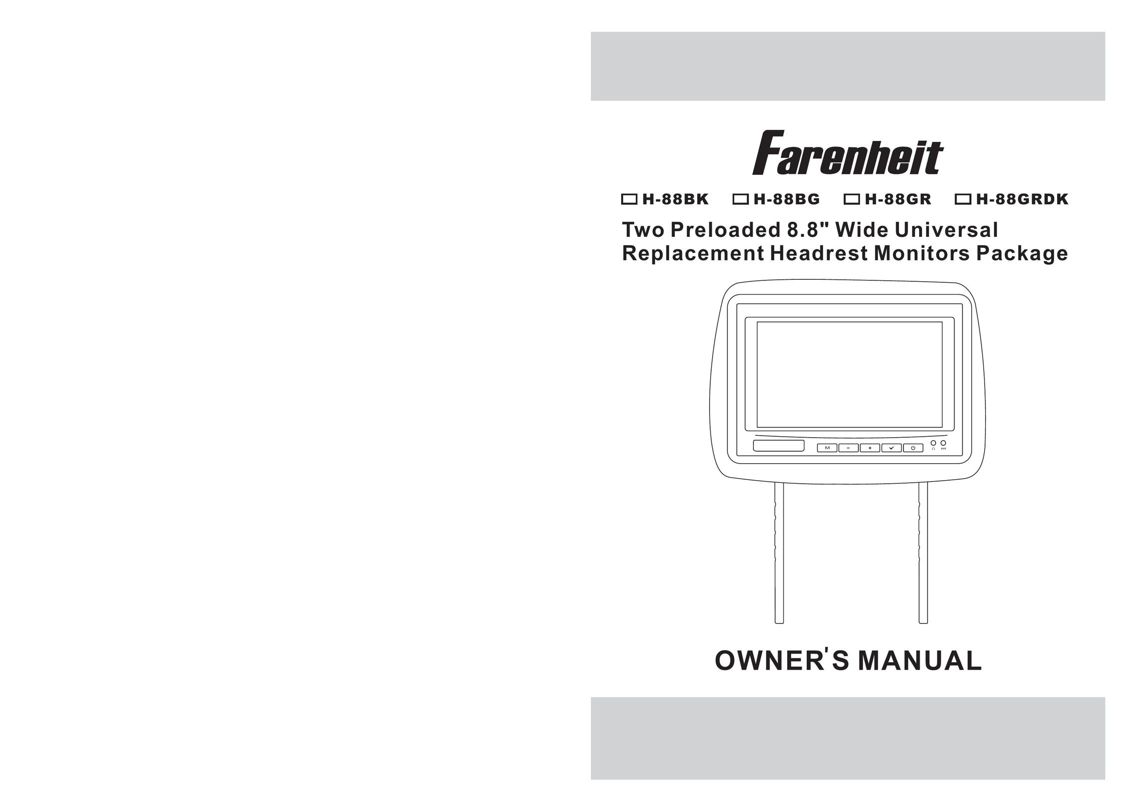Farenheit Technologies H-88BK Car Video System User Manual