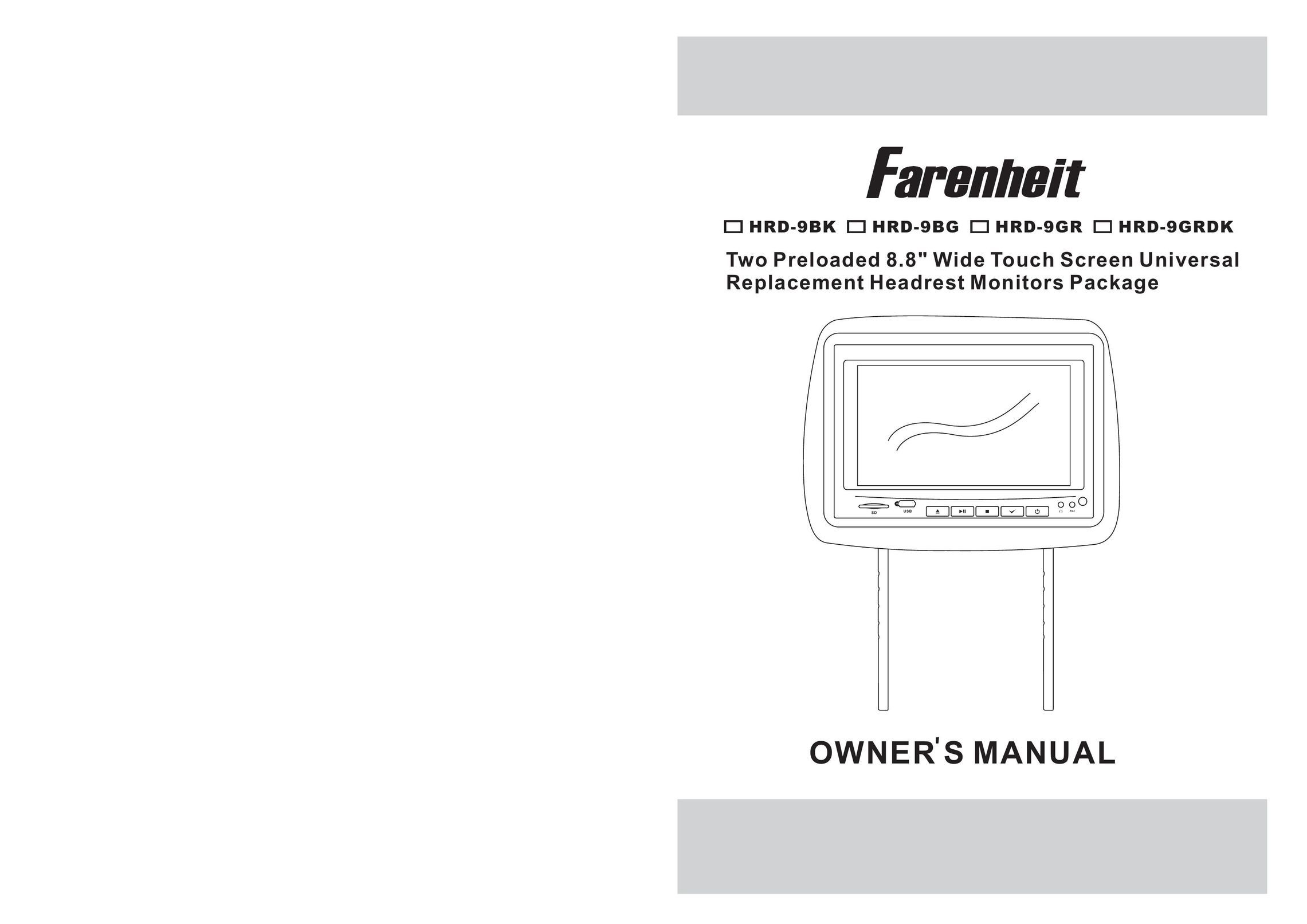 Farenheit Technologies HRD-9GR Car Video System User Manual