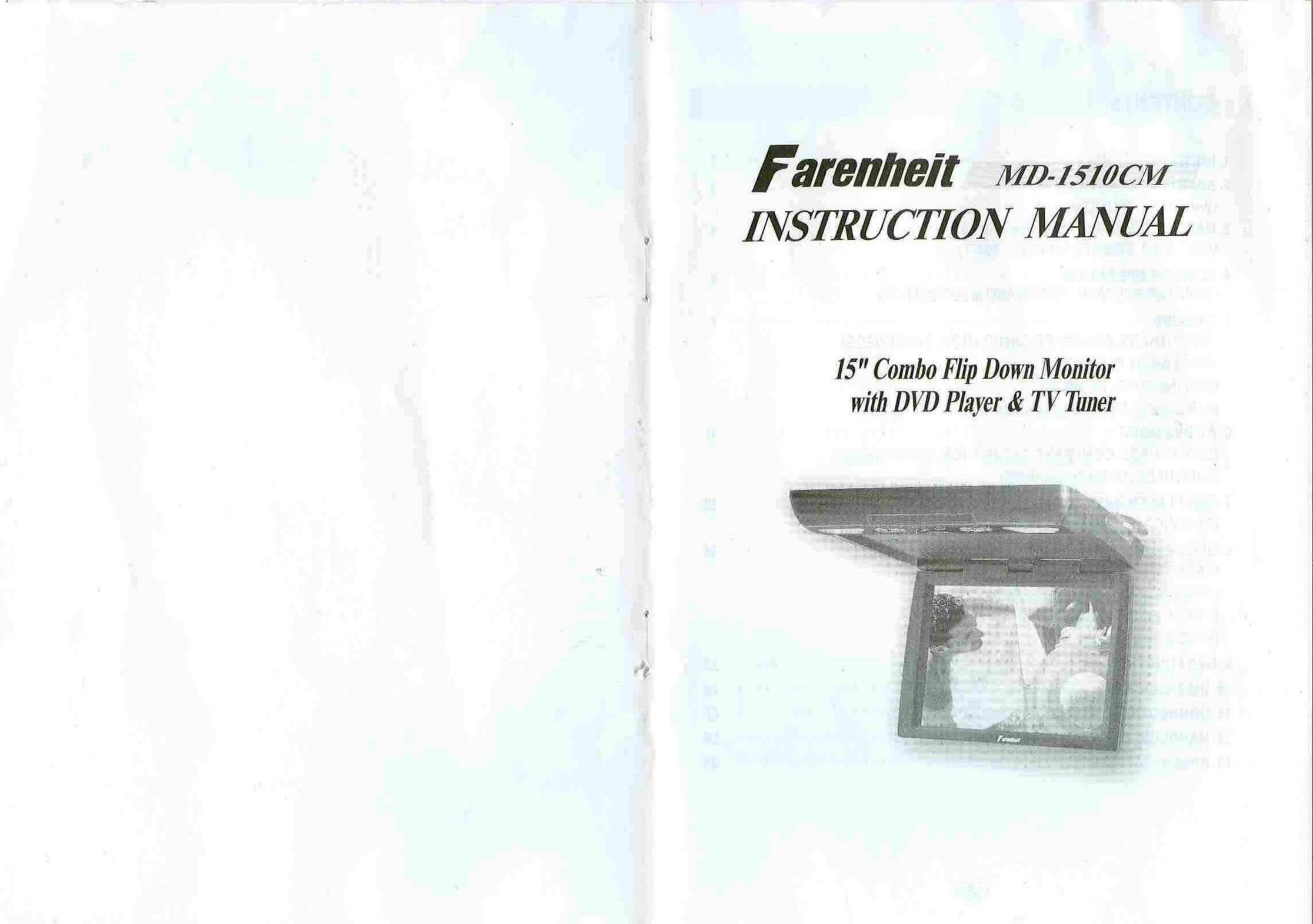 Farenheit Technologies MD1510CM Car Video System User Manual