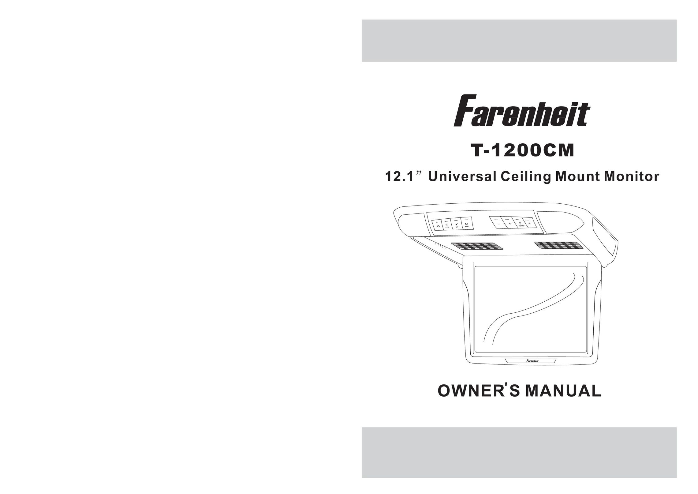 Farenheit Technologies T-1200CM Car Video System User Manual