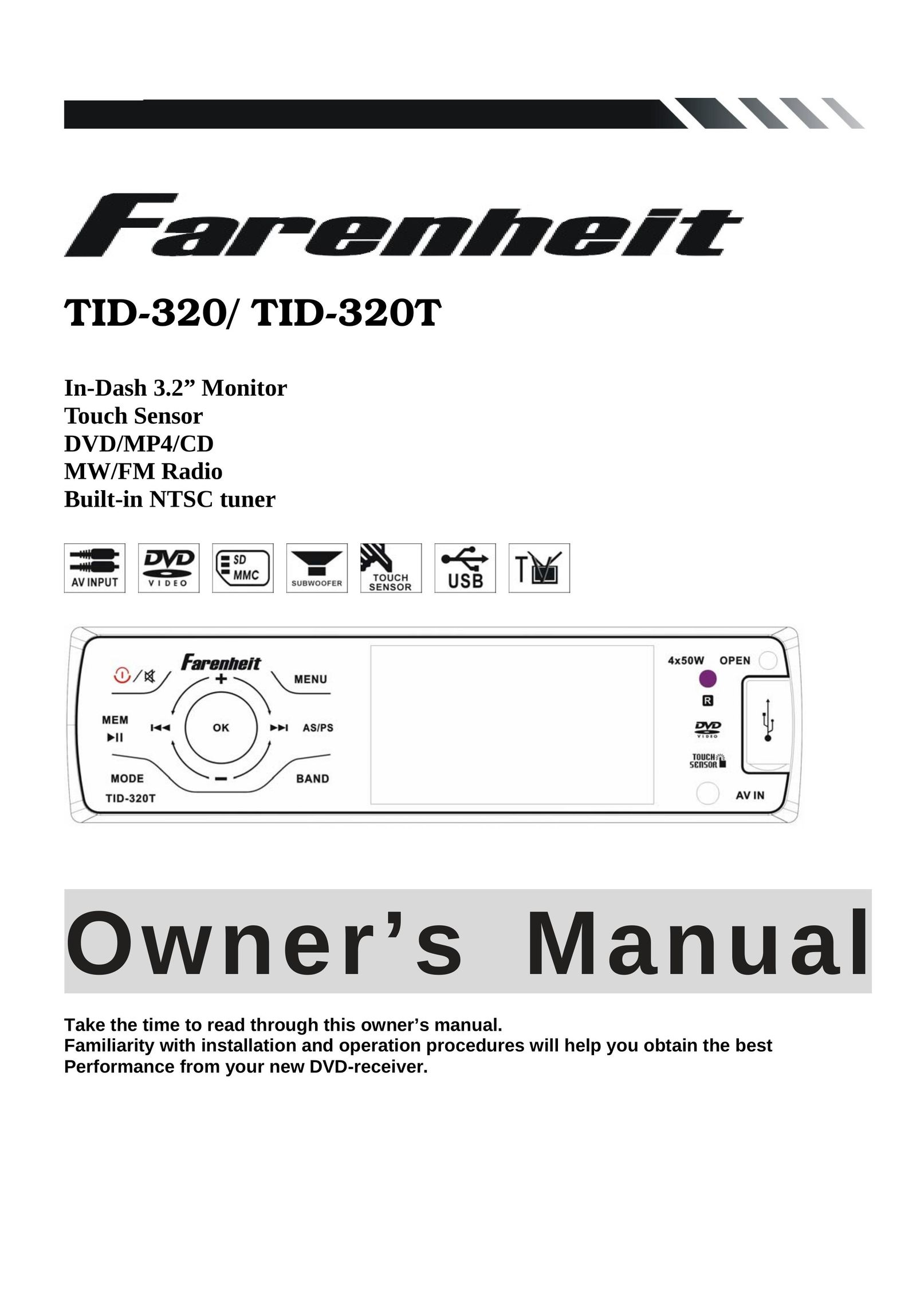 Farenheit Technologies TID-320 Car Video System User Manual
