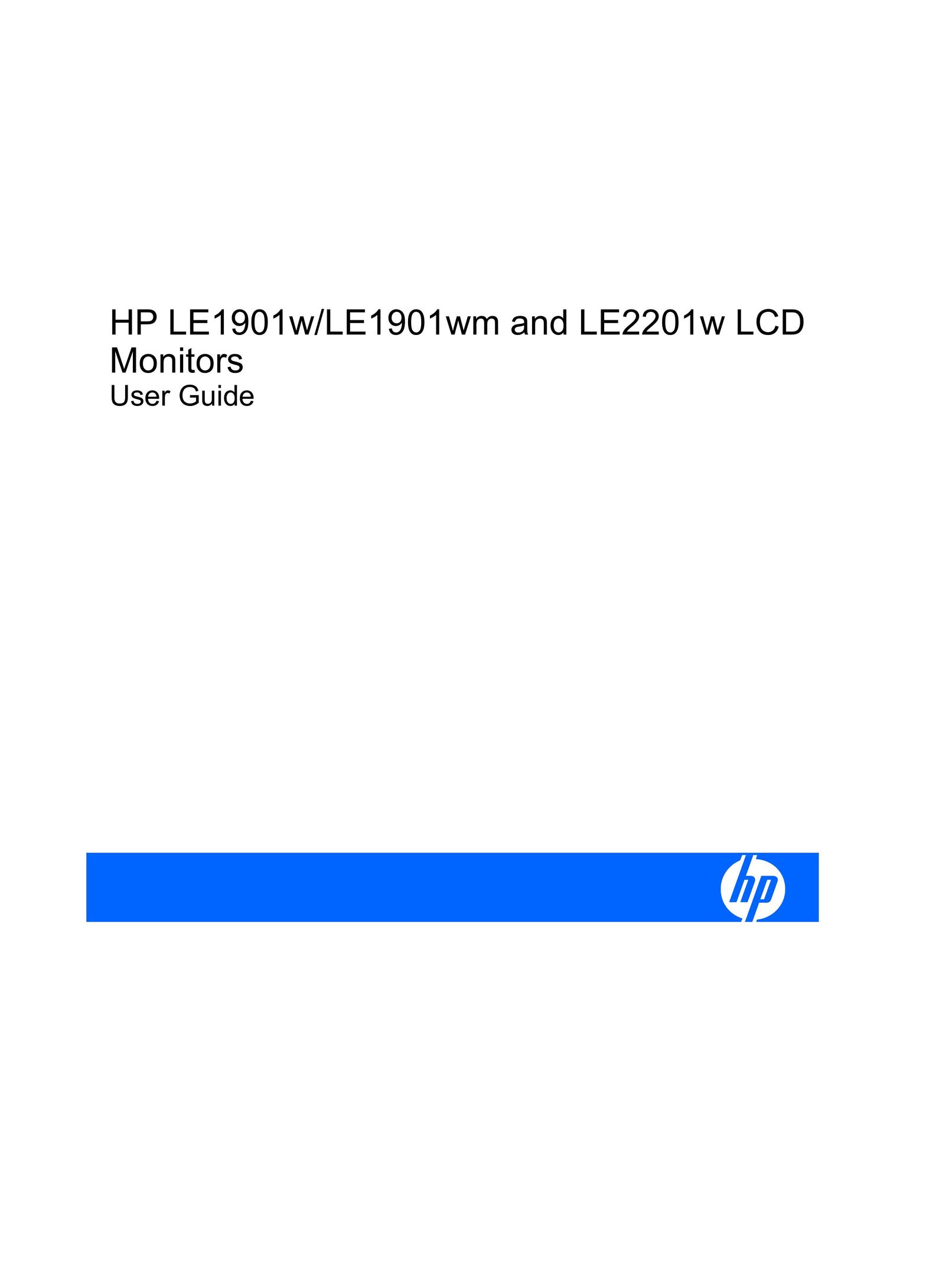 HP (Hewlett-Packard) LE1901w Car Video System User Manual