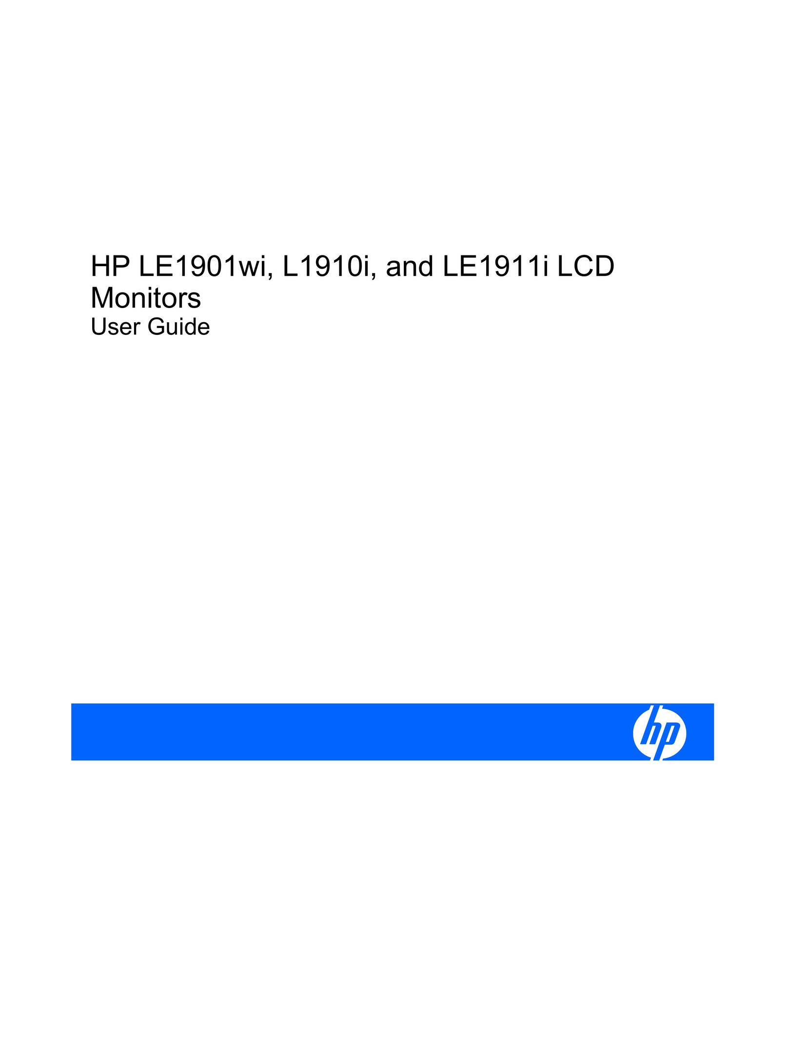 HP (Hewlett-Packard) LE1911I Car Video System User Manual