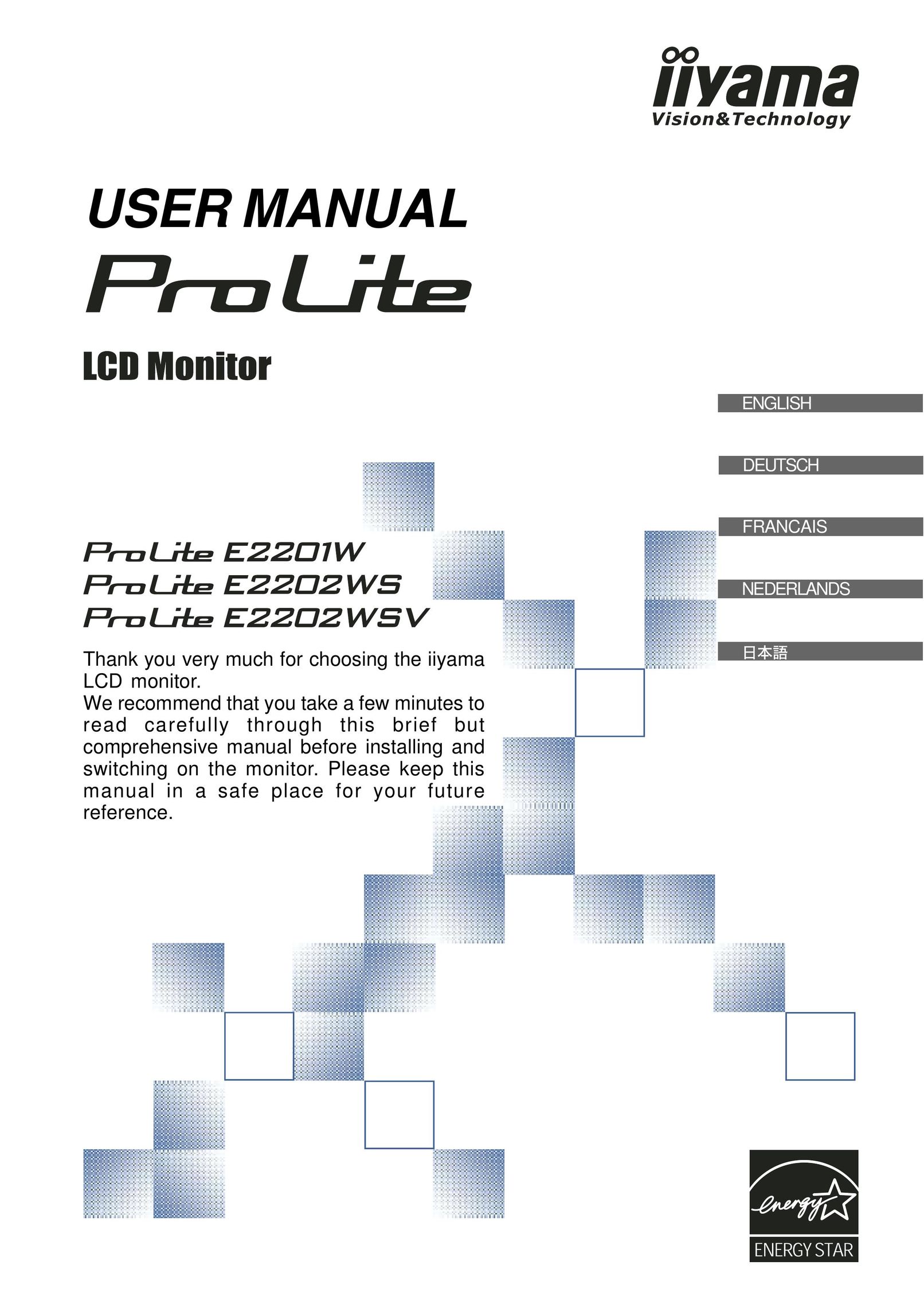 Iiyama E2202WSV Car Video System User Manual