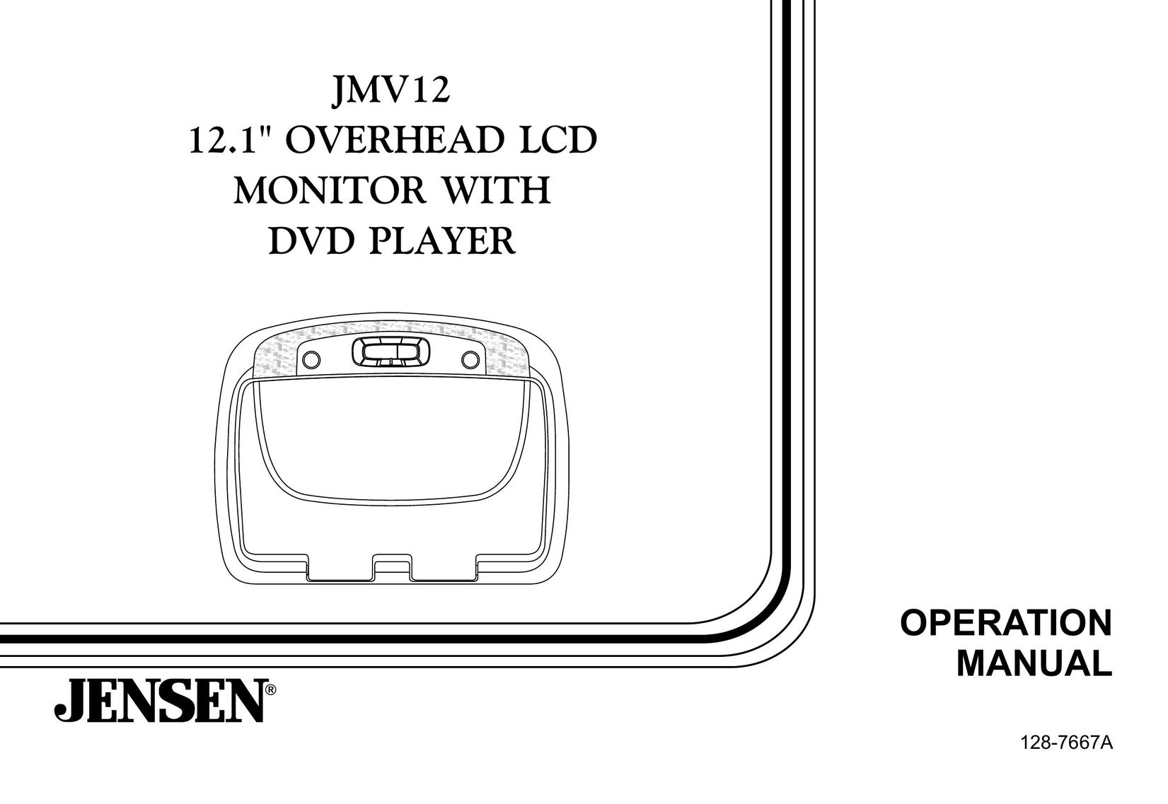Jensen JMV12 Car Video System User Manual