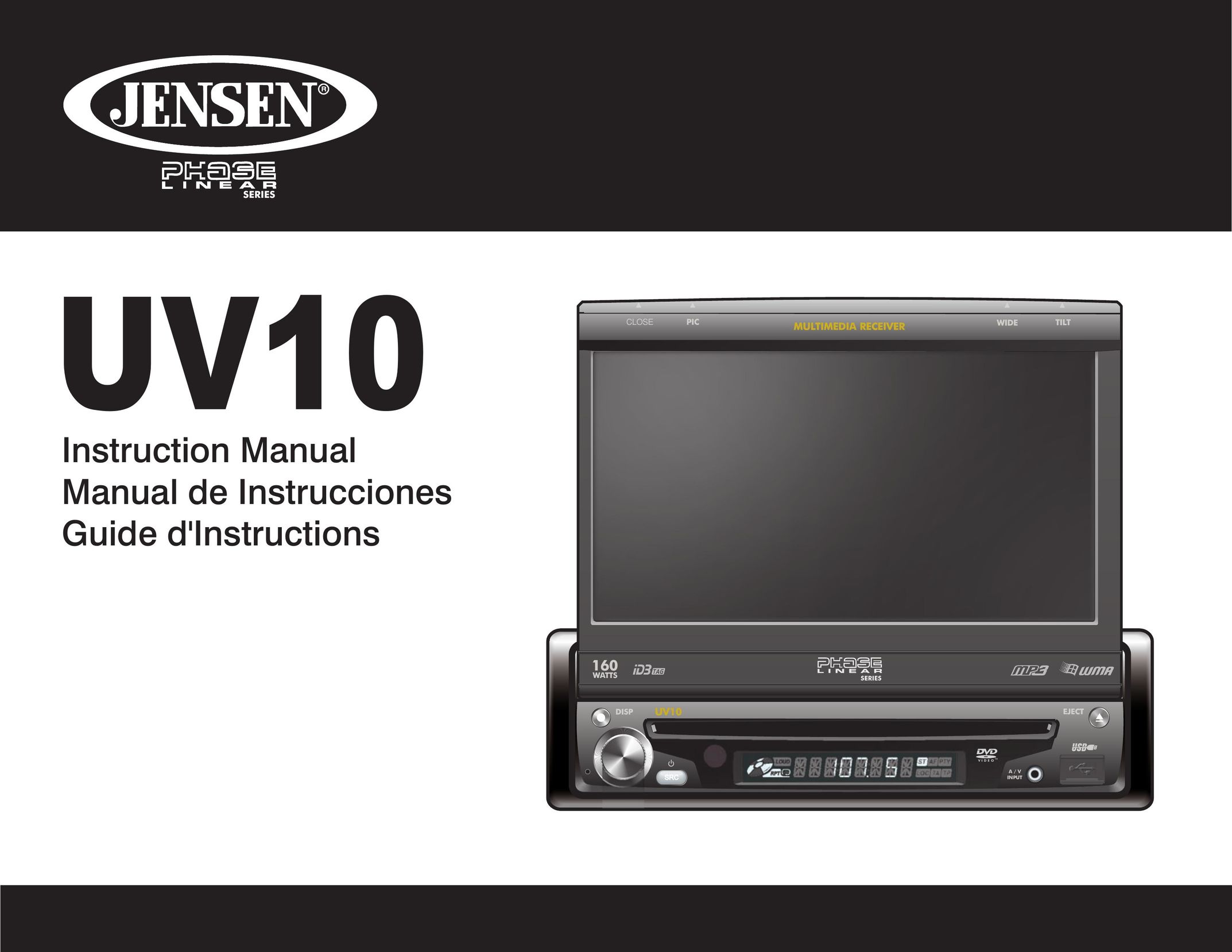 Jensen UV10 Car Video System User Manual