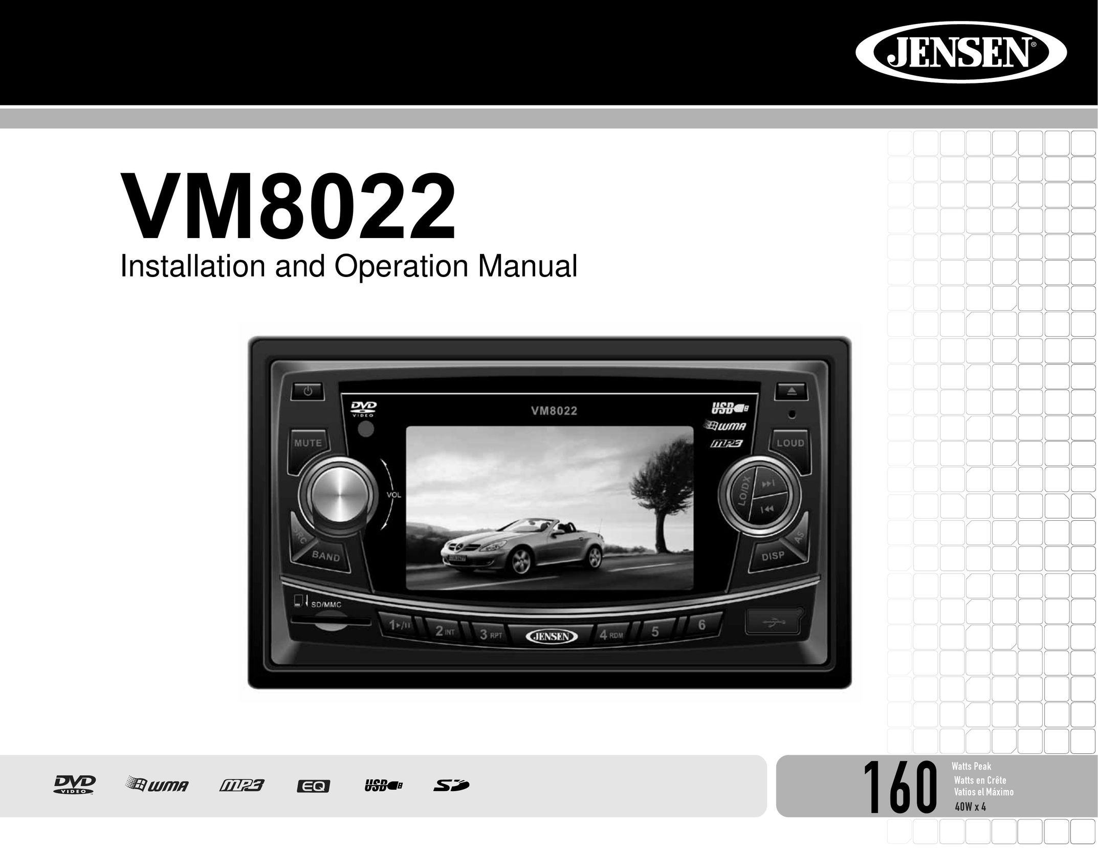 Jensen VM8022 Car Video System User Manual