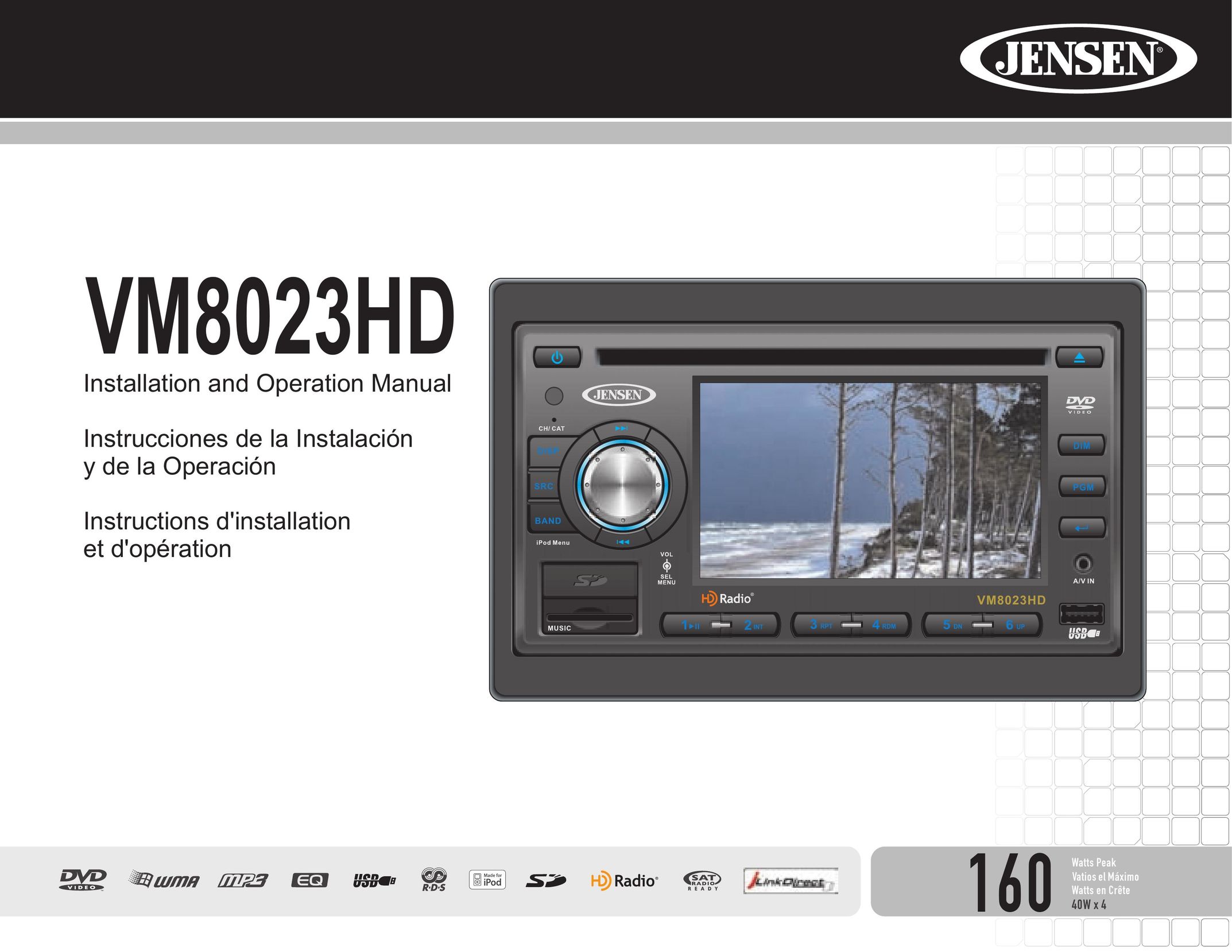 Jensen VM8023HD Car Video System User Manual