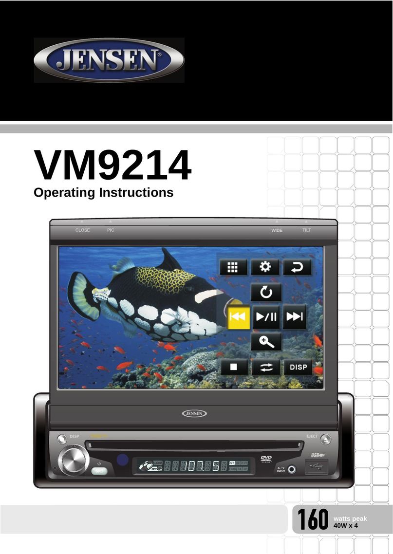 Jensen VM9214 Car Video System User Manual